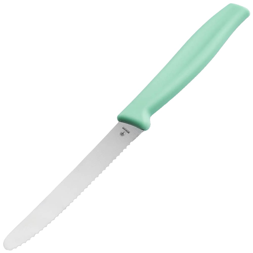 Nóż kuchenny Boker Mint Green - ząbkowany z zaokrąglonym czubkiem