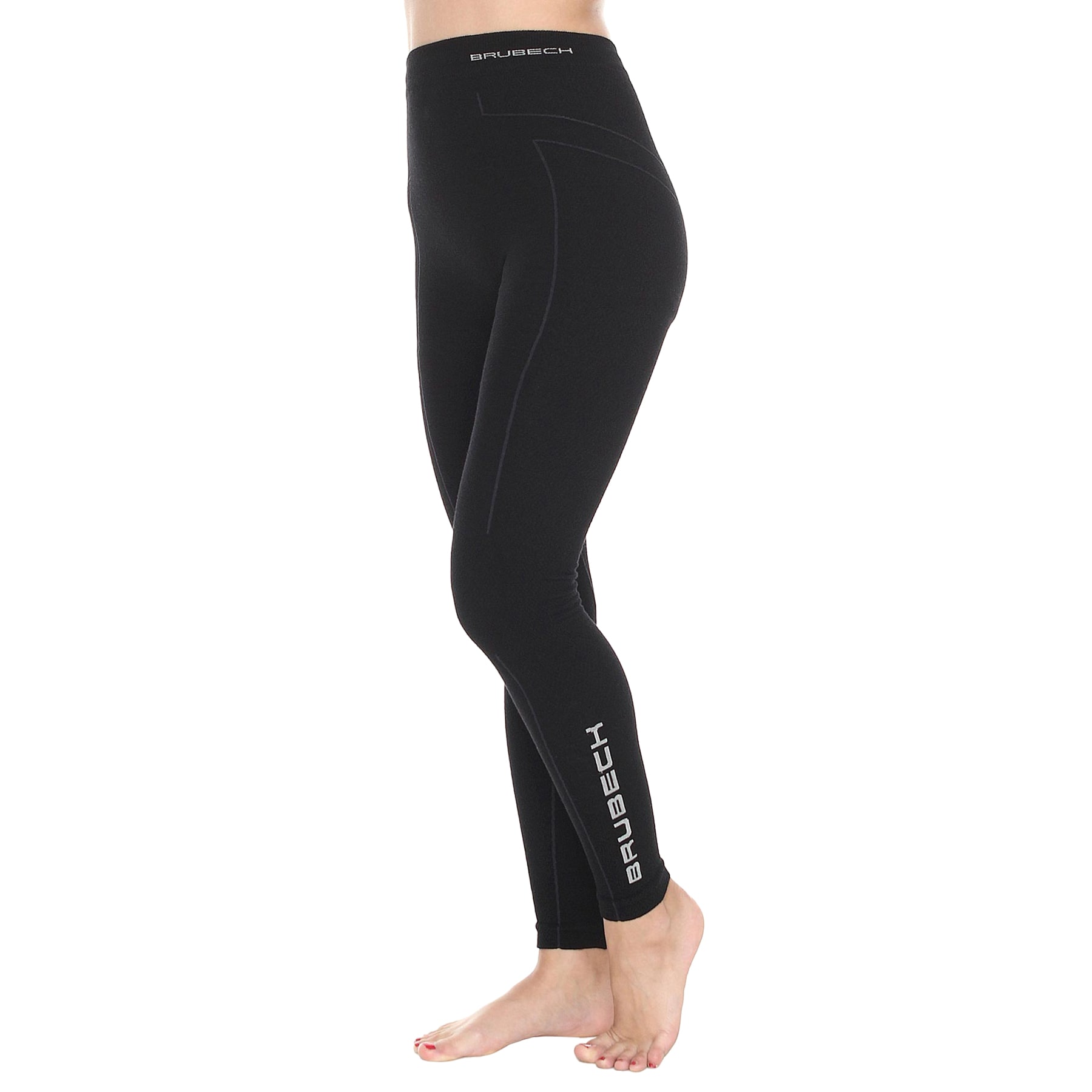 Legginsy termoaktywne damskie Brubeck Extreme Wool - Czarne