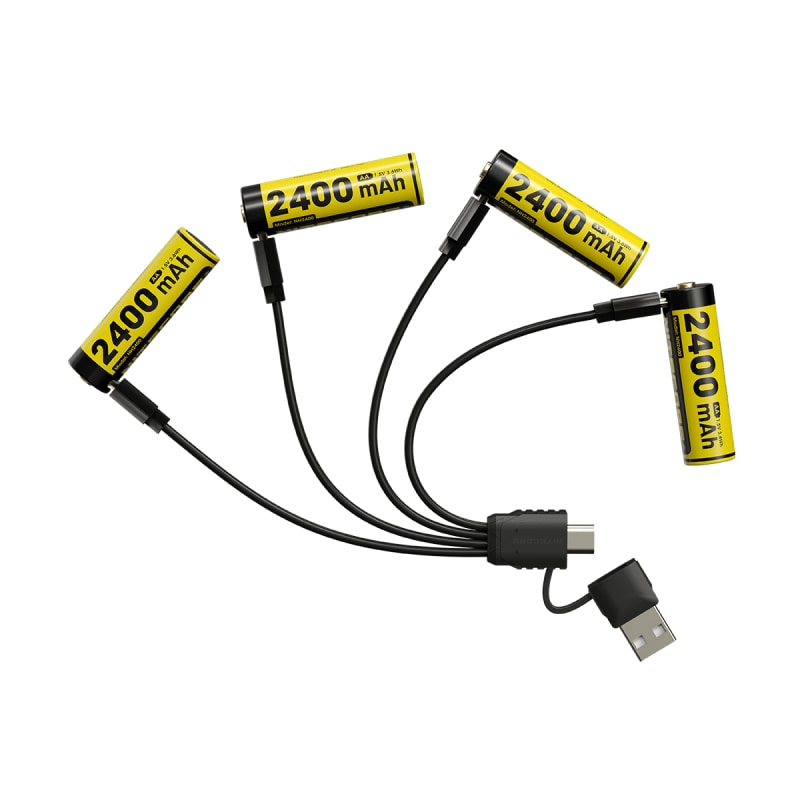Akumulator 1,5V Nitecore NH2400/AA USB-C 2400 mAh - 4 szt.