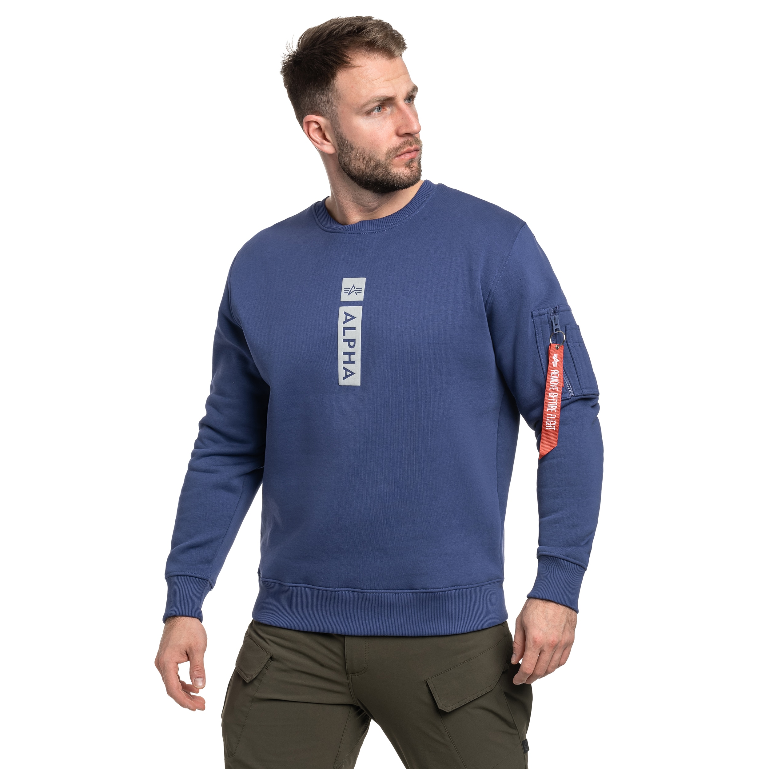 Bluza Alpha Industries Reflective Print Sweater - Night Purple