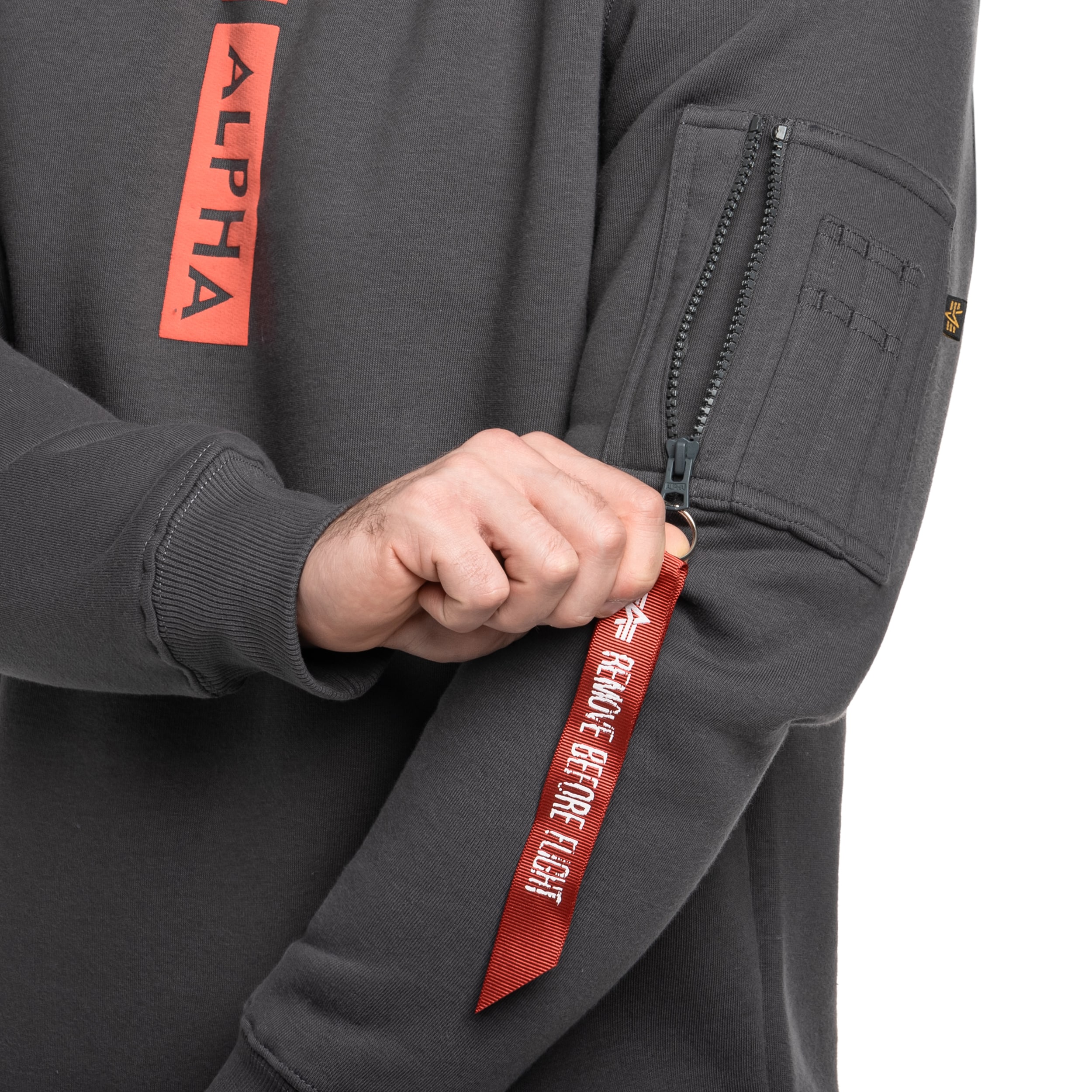 Bluza Alpha Industries Reflective Print Sweater - Vintage Grey