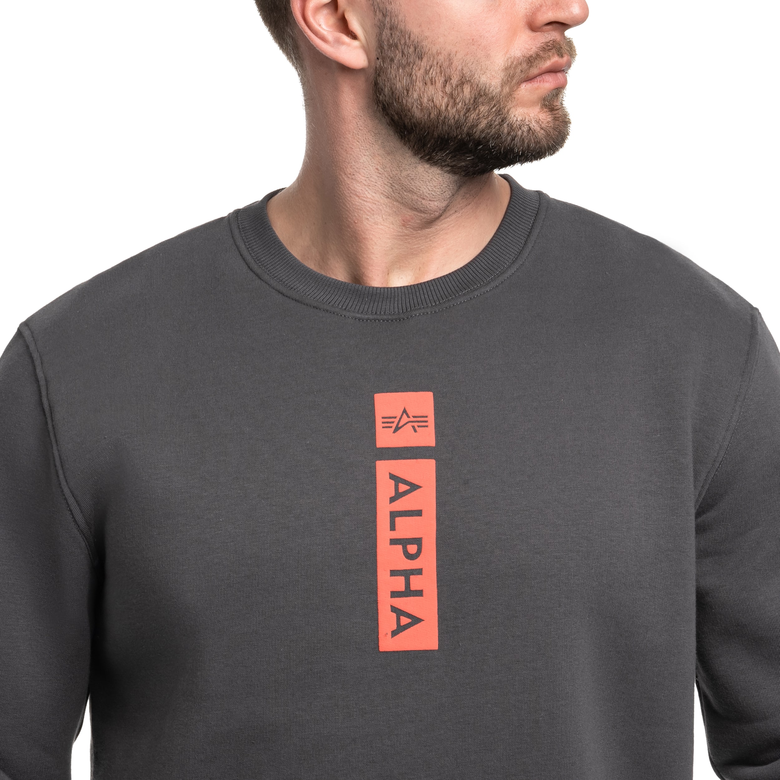 Bluza Alpha Industries Reflective Print Sweater - Vintage Grey