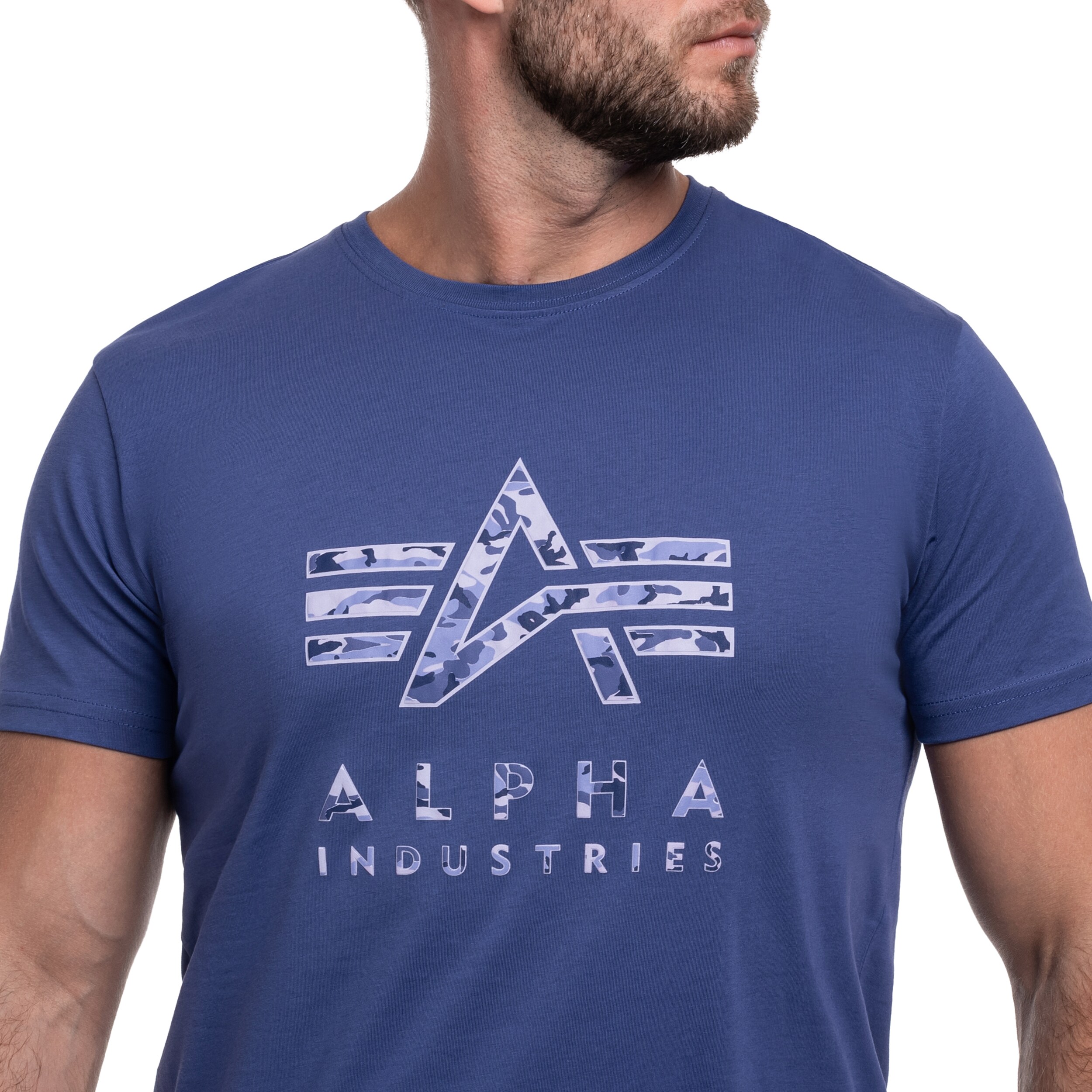 Koszulka T-Shirt Alpha Industries Camo Puff Print - Night Purple