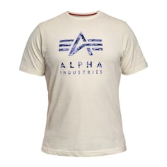 Koszulka T-Shirt Alpha Industries Camo Puff Print - Vintage Worn Blue