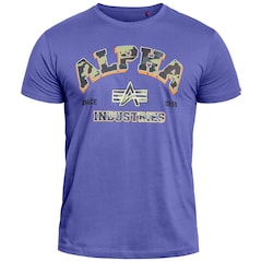 Koszulka T-Shirt Alpha Industries College Camo - Night Purple