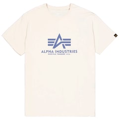 Koszulka T-shirt Alpha Industries Basic - Vintage White/Night Purple