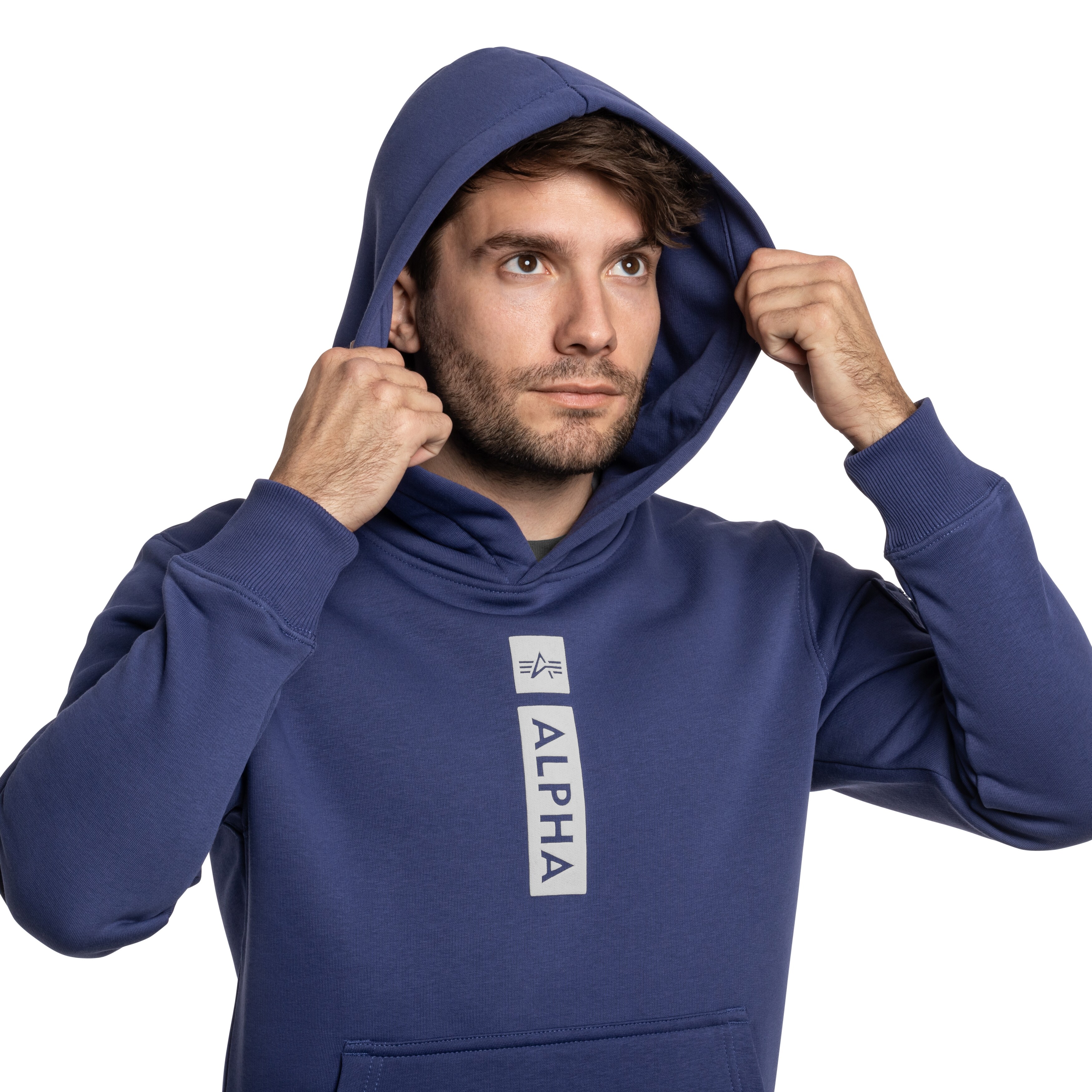 Bluza Alpha Industries Alpha Puff Print Hoodie - Night Purple