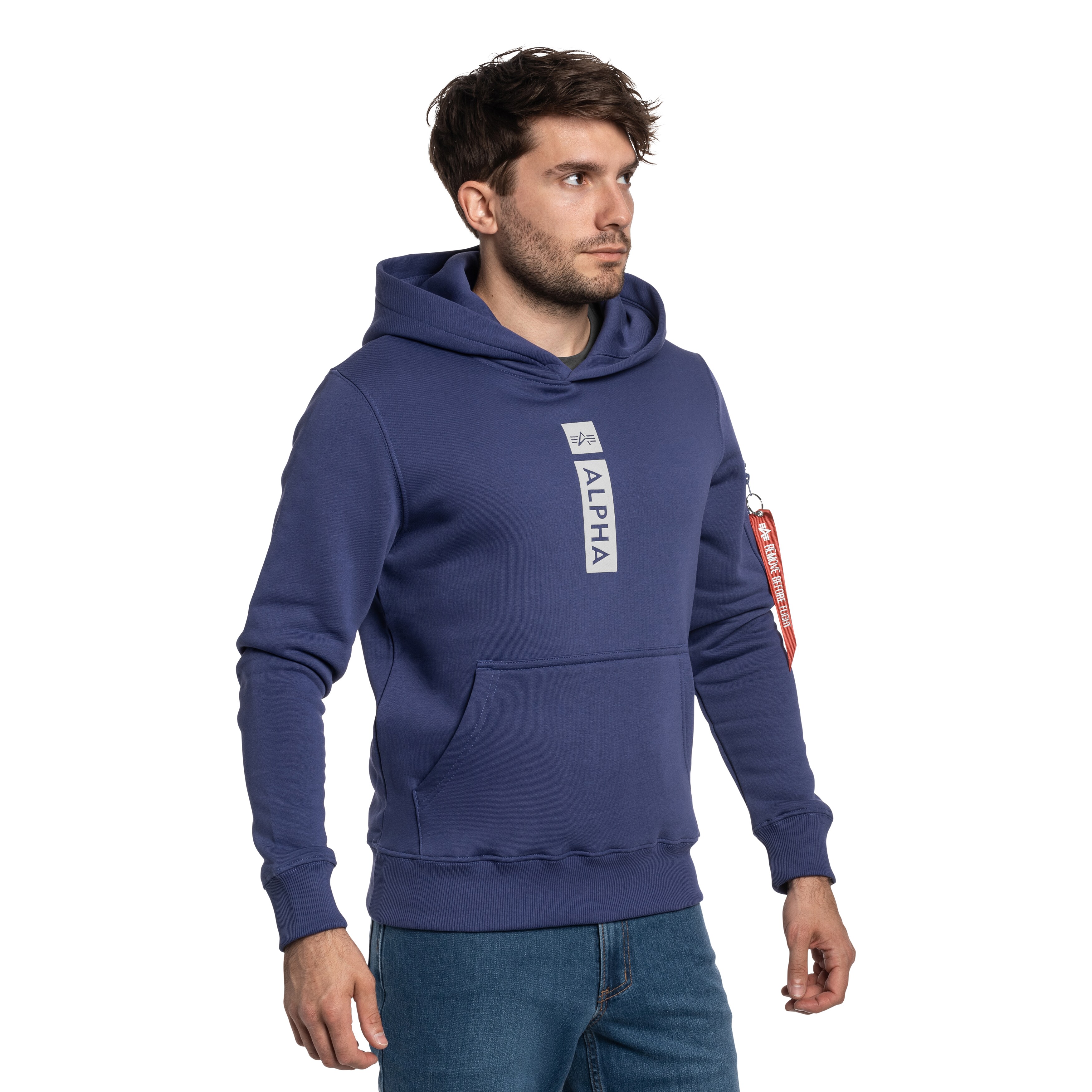 Bluza Alpha Industries Alpha Puff Print Hoodie - Night Purple