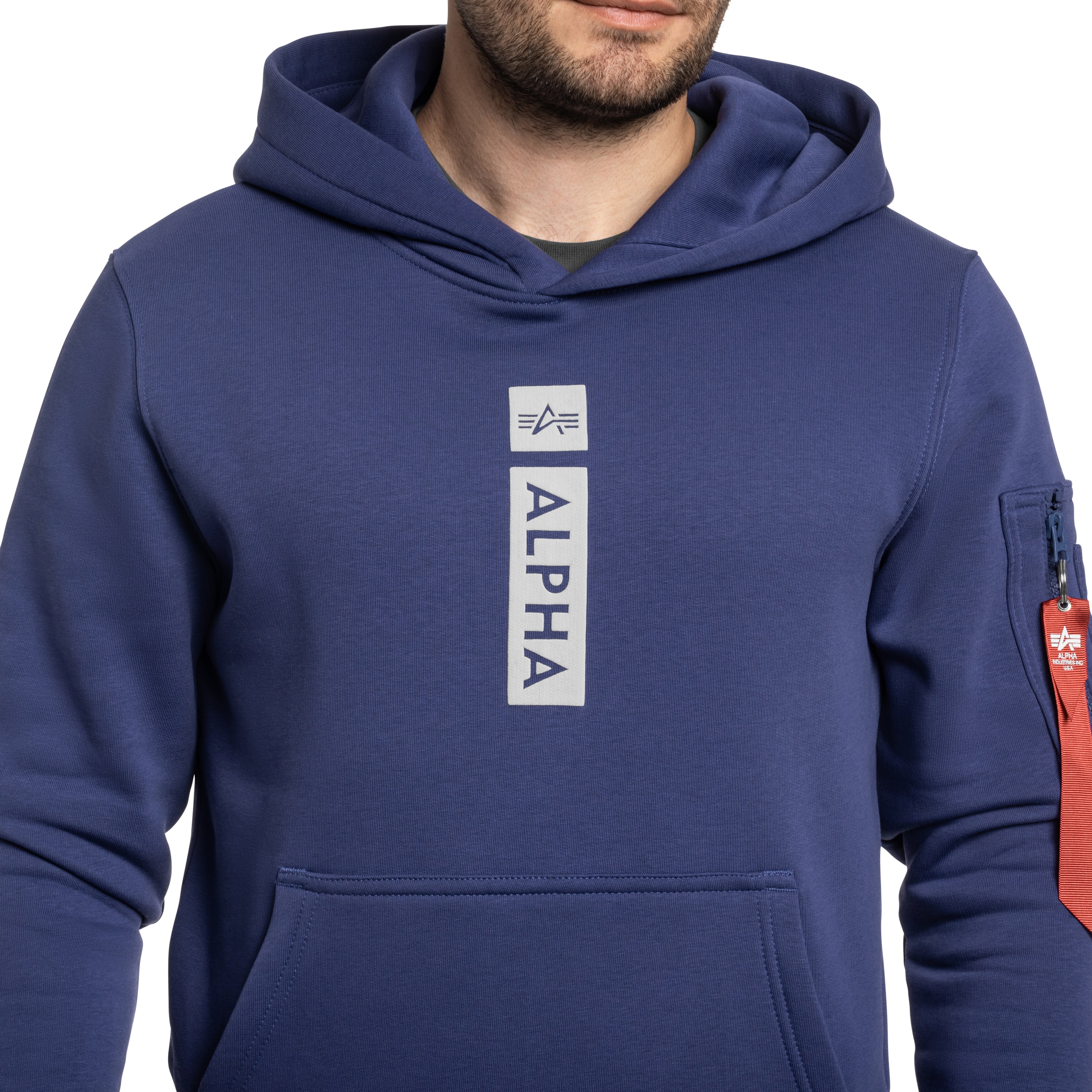 Bluza Alpha Industries Alpha Puff Print Hoodie - Night Purple