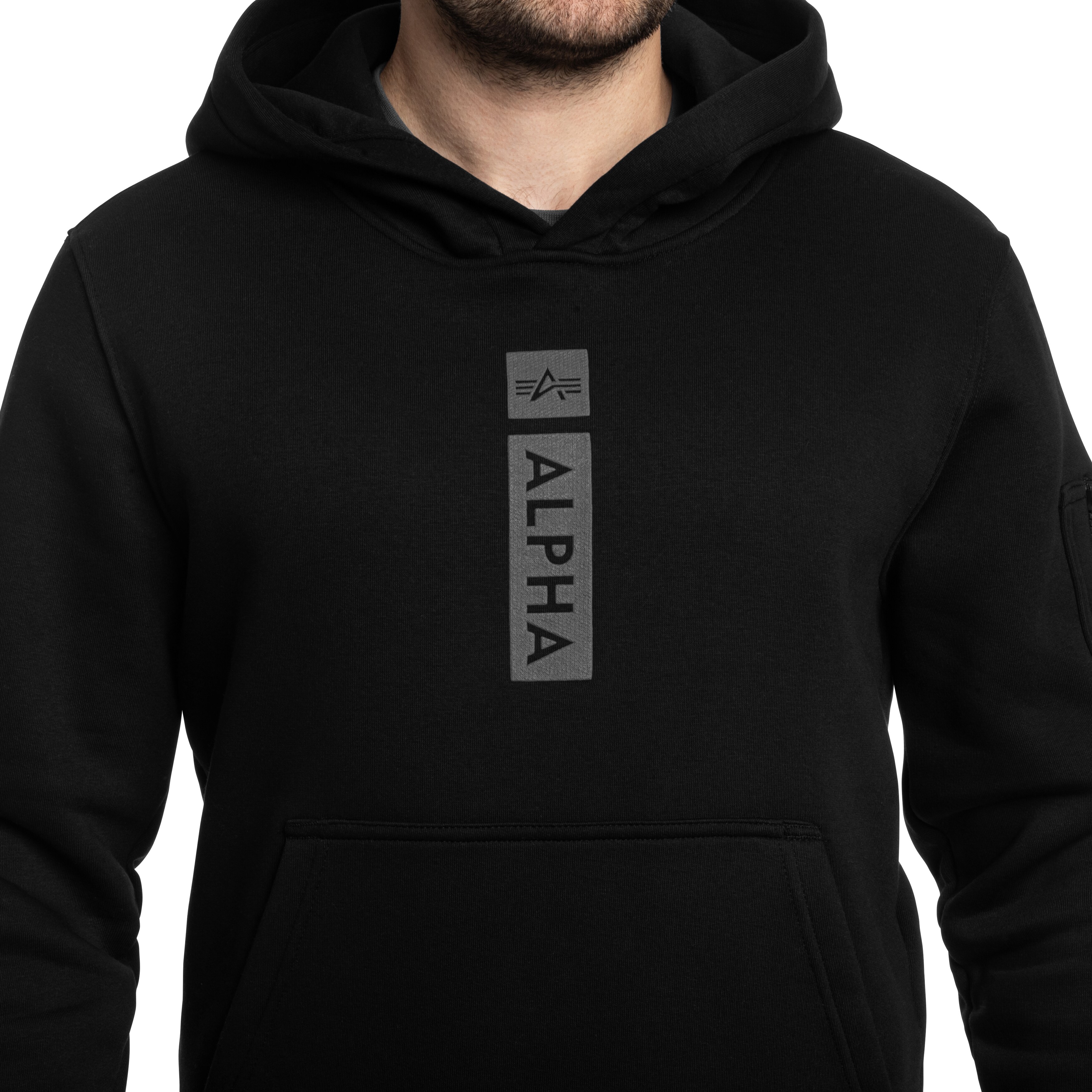 Bluza Alpha Industries Alpha Puff Print Hoodie - Black