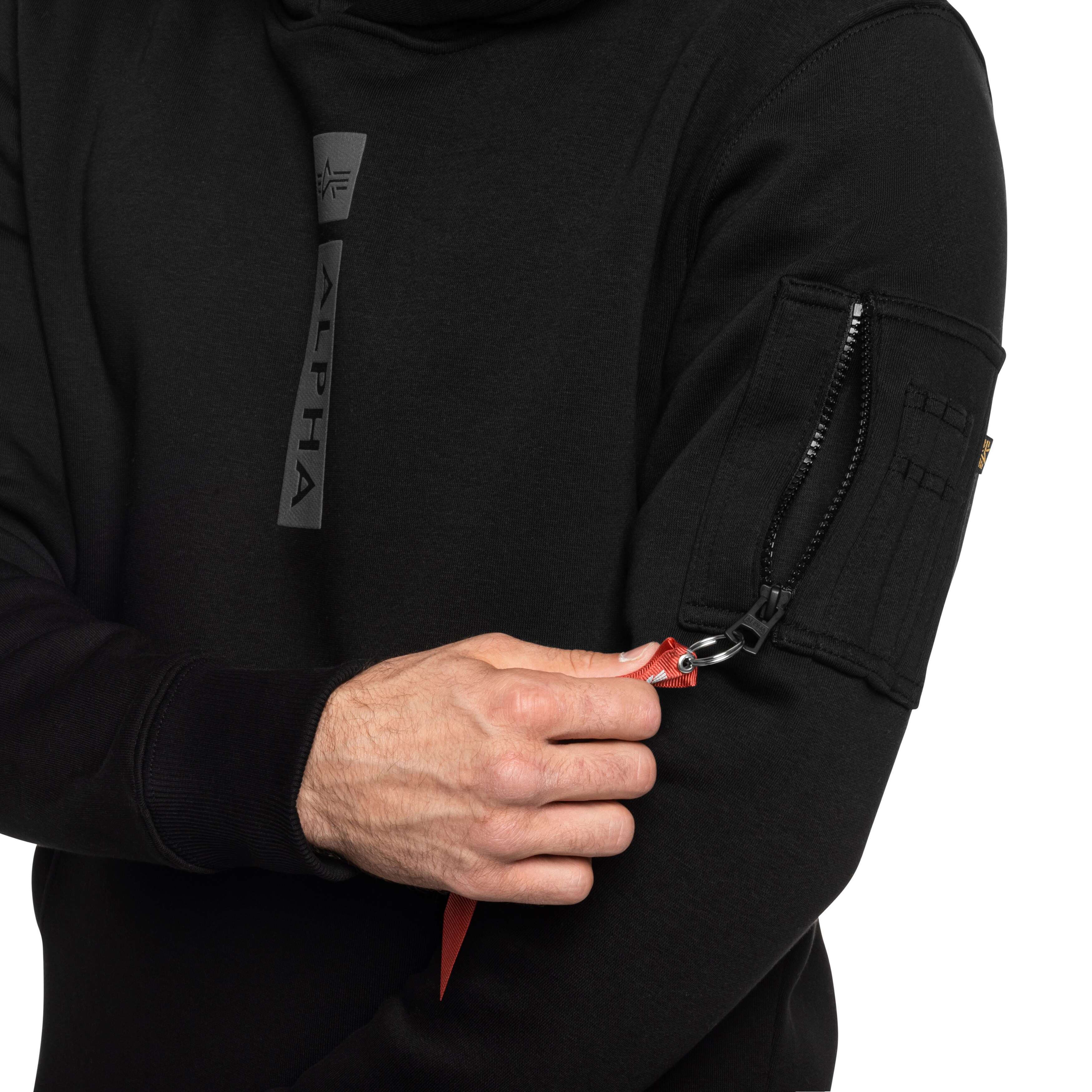 Bluza Alpha Industries Alpha Puff Print Hoodie - Black