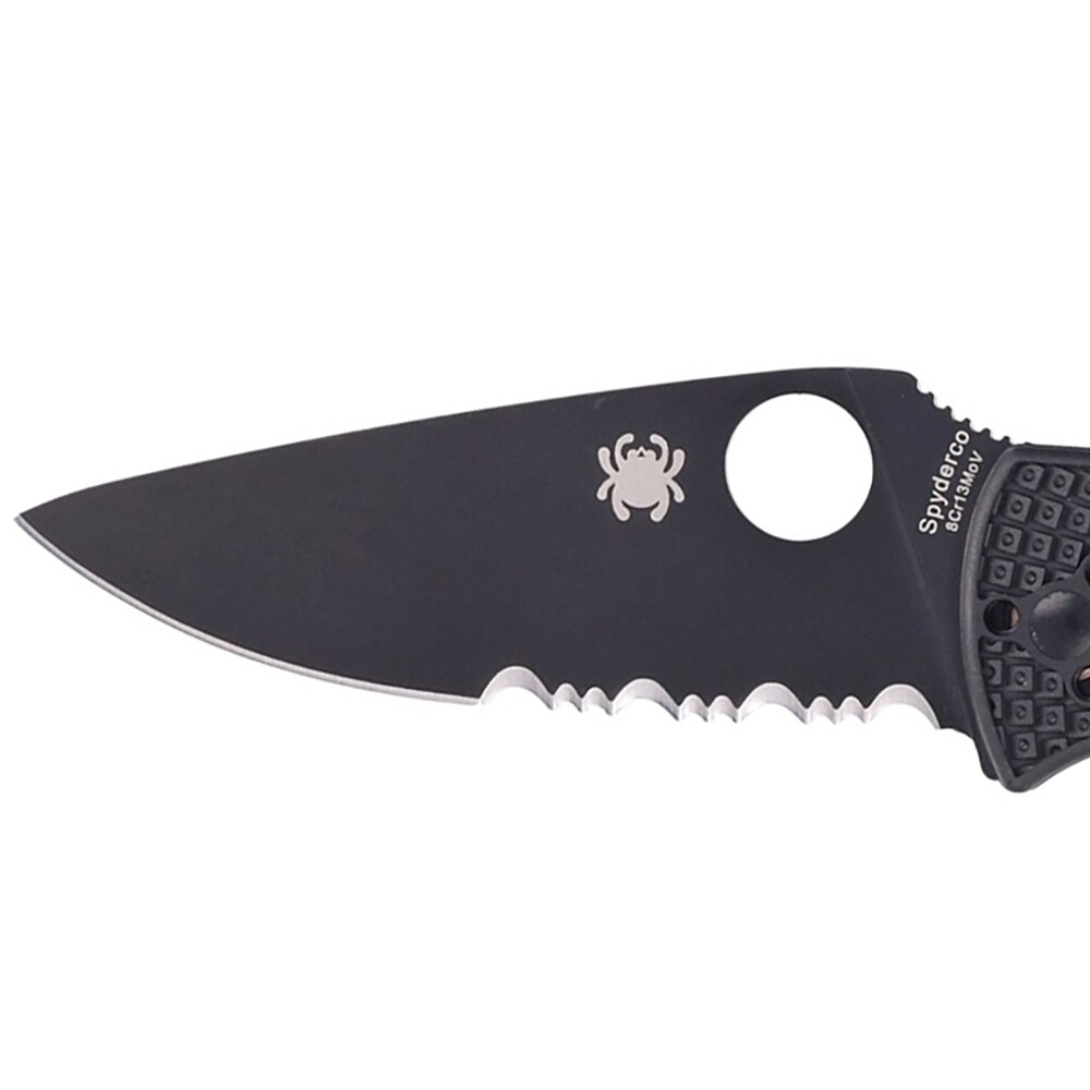 Nóż składany Spyderco Tenacious FRN 8Cr13MoV - Black Blade Spyder