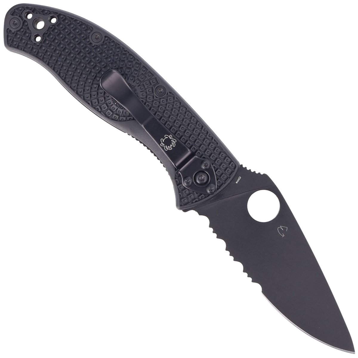 Складаний ніж Spyderco Tenacious FRN 8Cr13MoV - Black Blade Spyder
