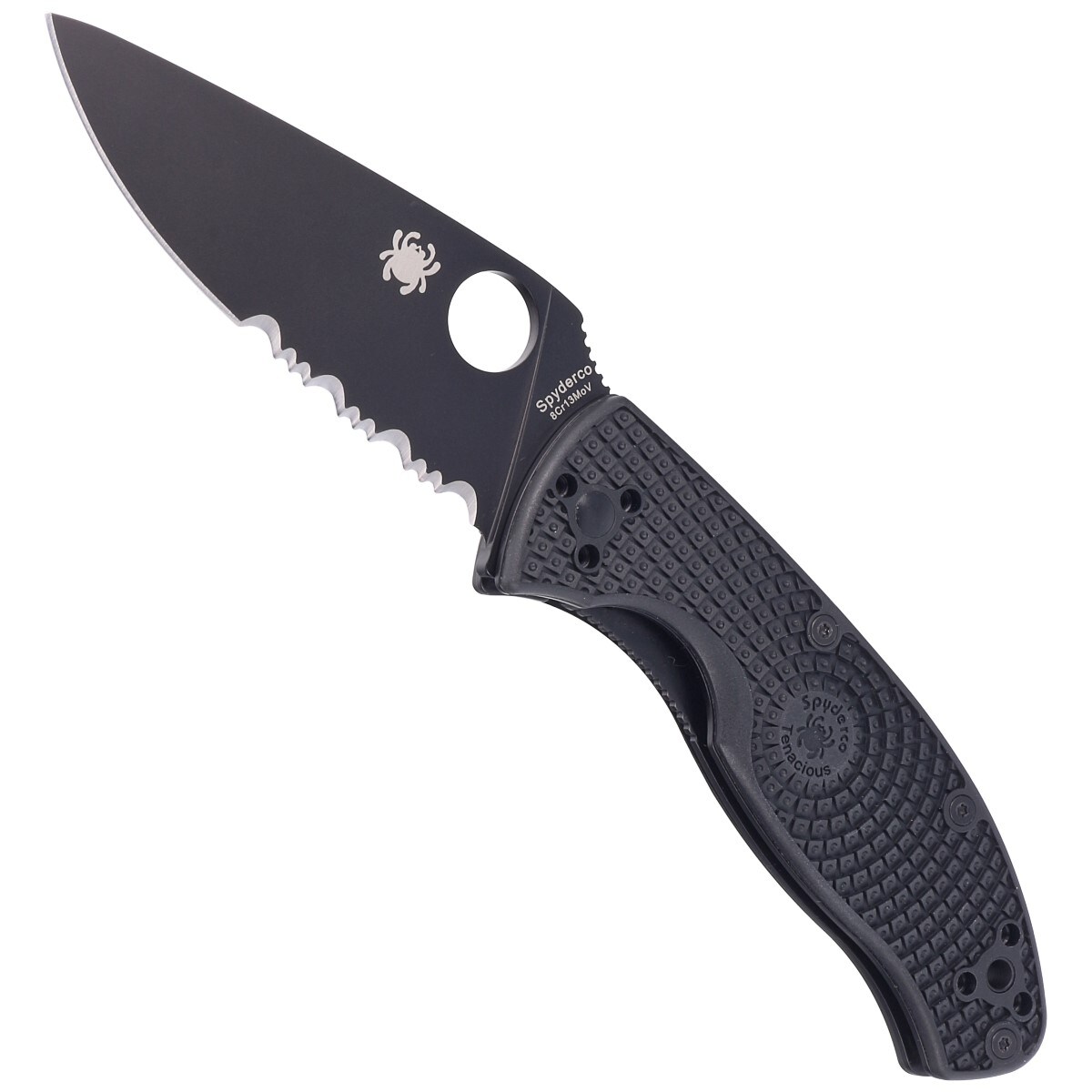 Складаний ніж Spyderco Tenacious FRN 8Cr13MoV - Black Blade Spyder