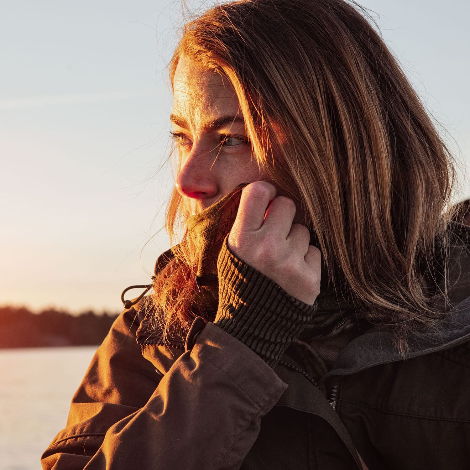 Chusta ochronna Fjallraven Lappland Neck Gaiter - Green Camo-Orange/Multi Camo