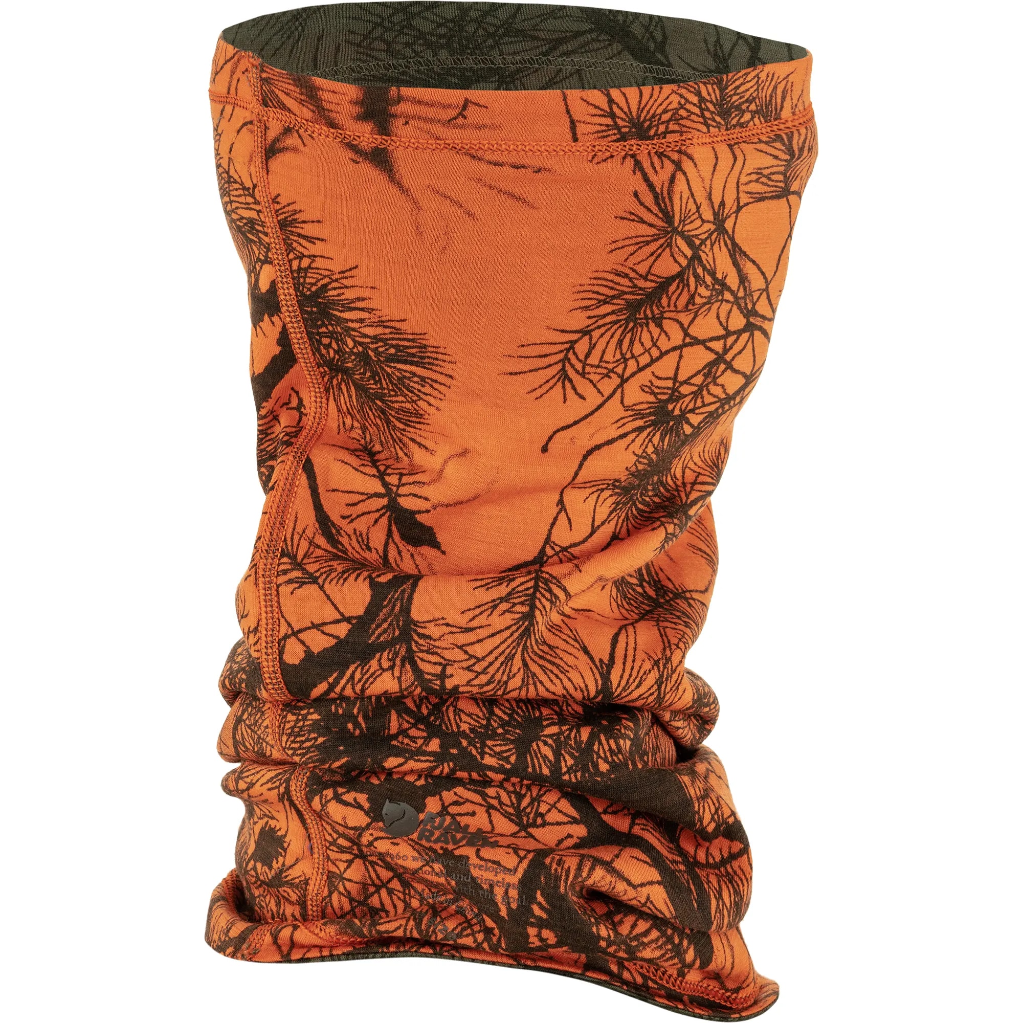 Chusta ochronna Fjallraven Lappland Neck Gaiter - Green Camo-Orange/Multi Camo