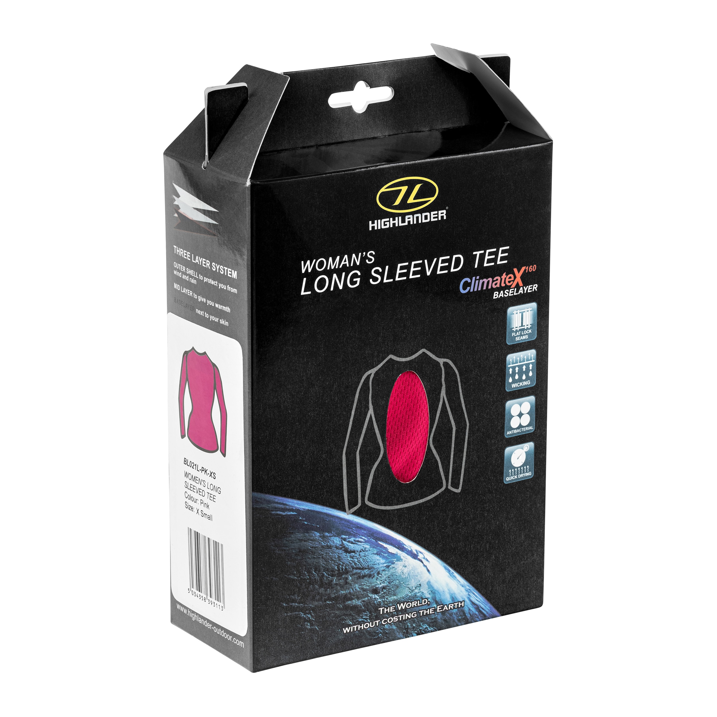 Koszulka termoaktywna damska Highlander Outdoor Long Sleeve Climate-X - Pink