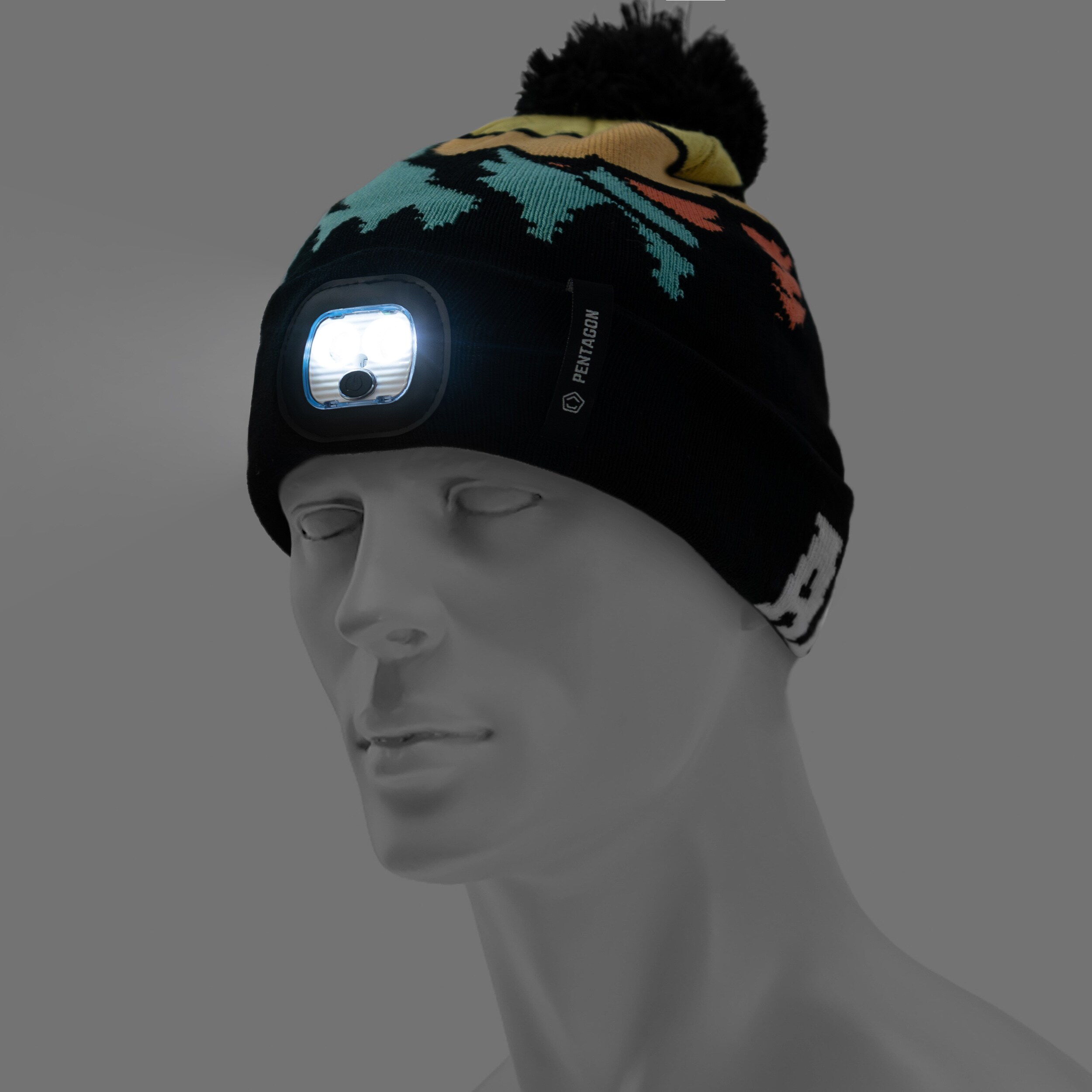 Czapka Pentagon Sanctuary Knit Beanie z latarką - Multicolor