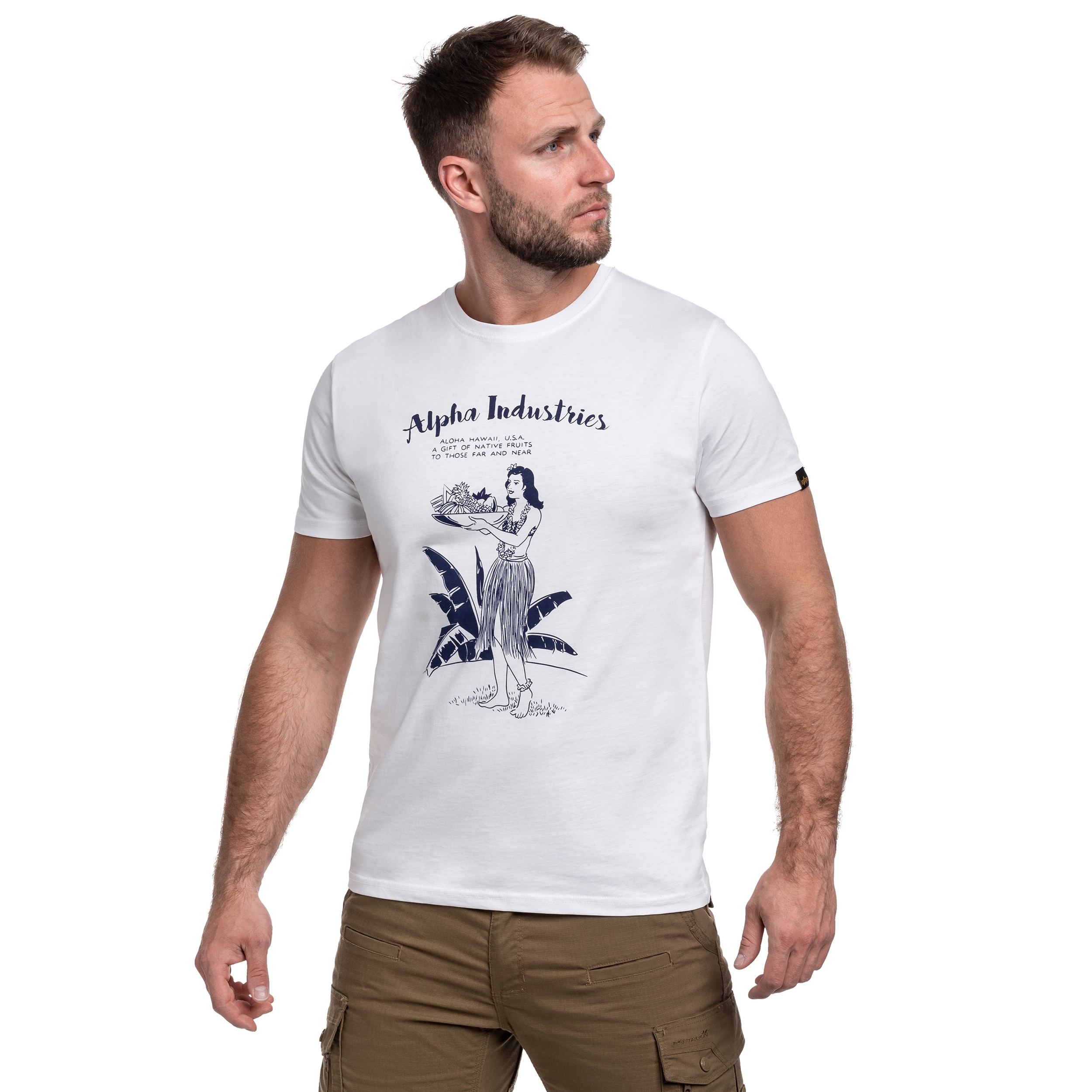 Koszulka T-shirt Alpha Industries Hawaii - White