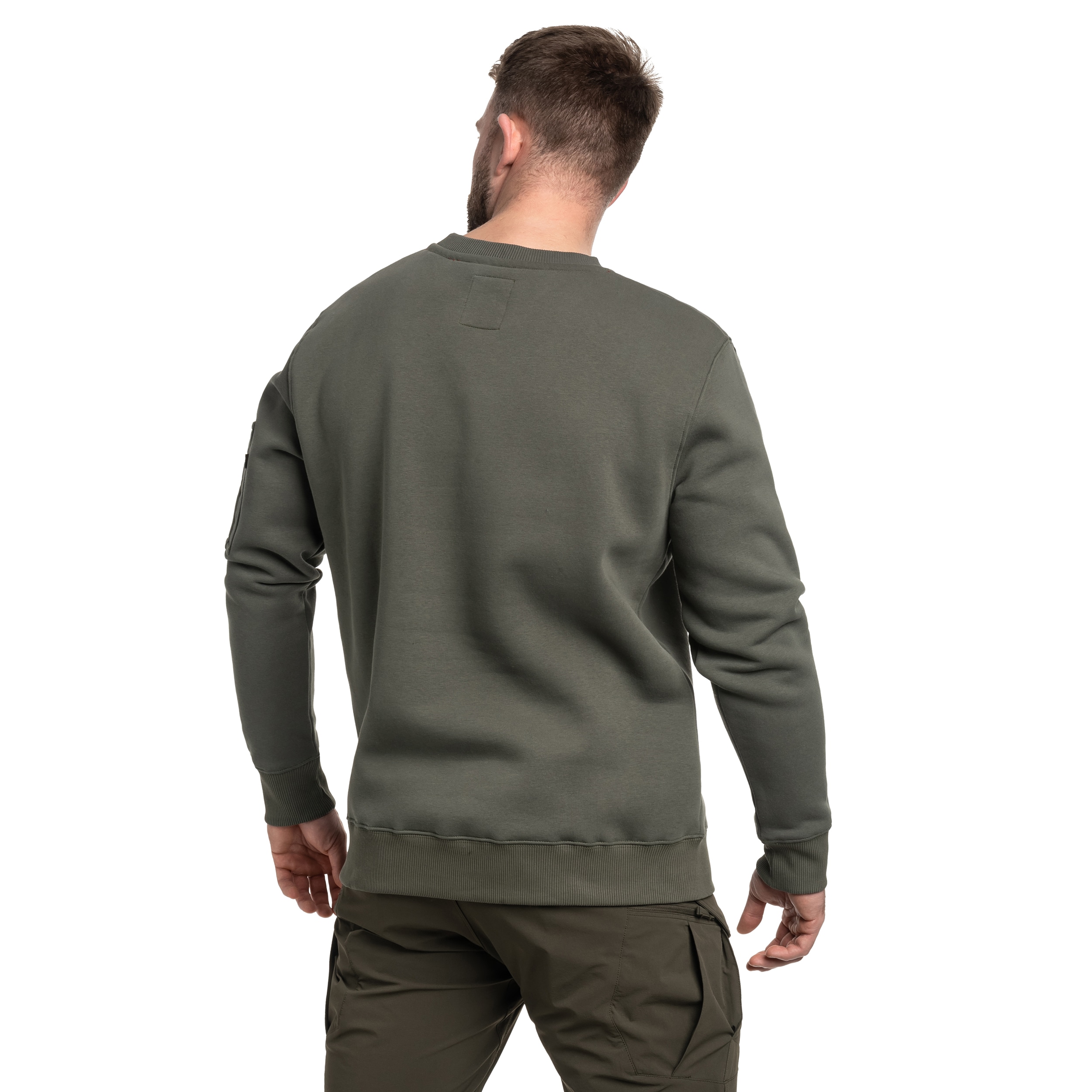 Bluza Alpha Industries Reflective Print Sweater - Dark Olive