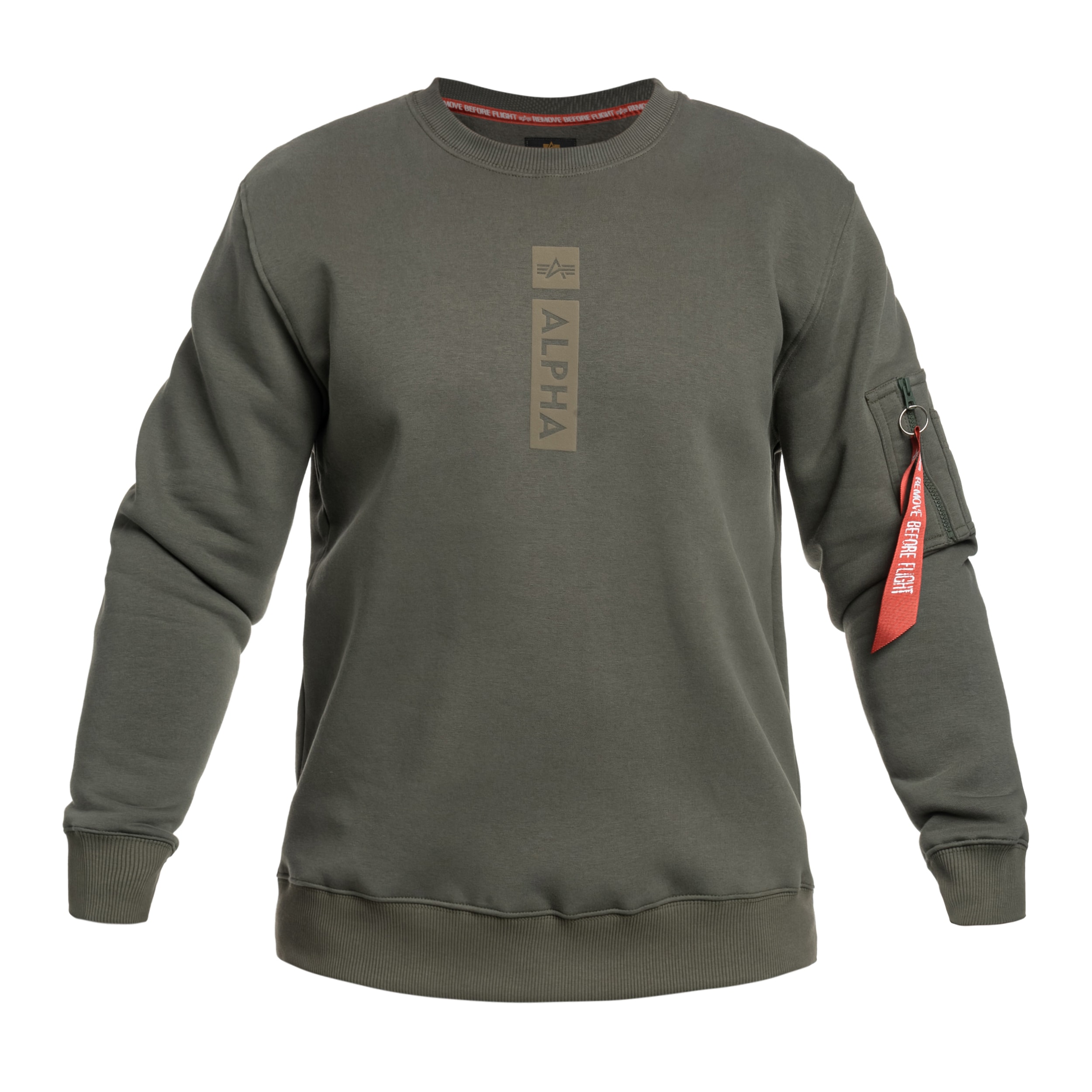 Bluza Alpha Industries Reflective Print Sweater - Dark Olive