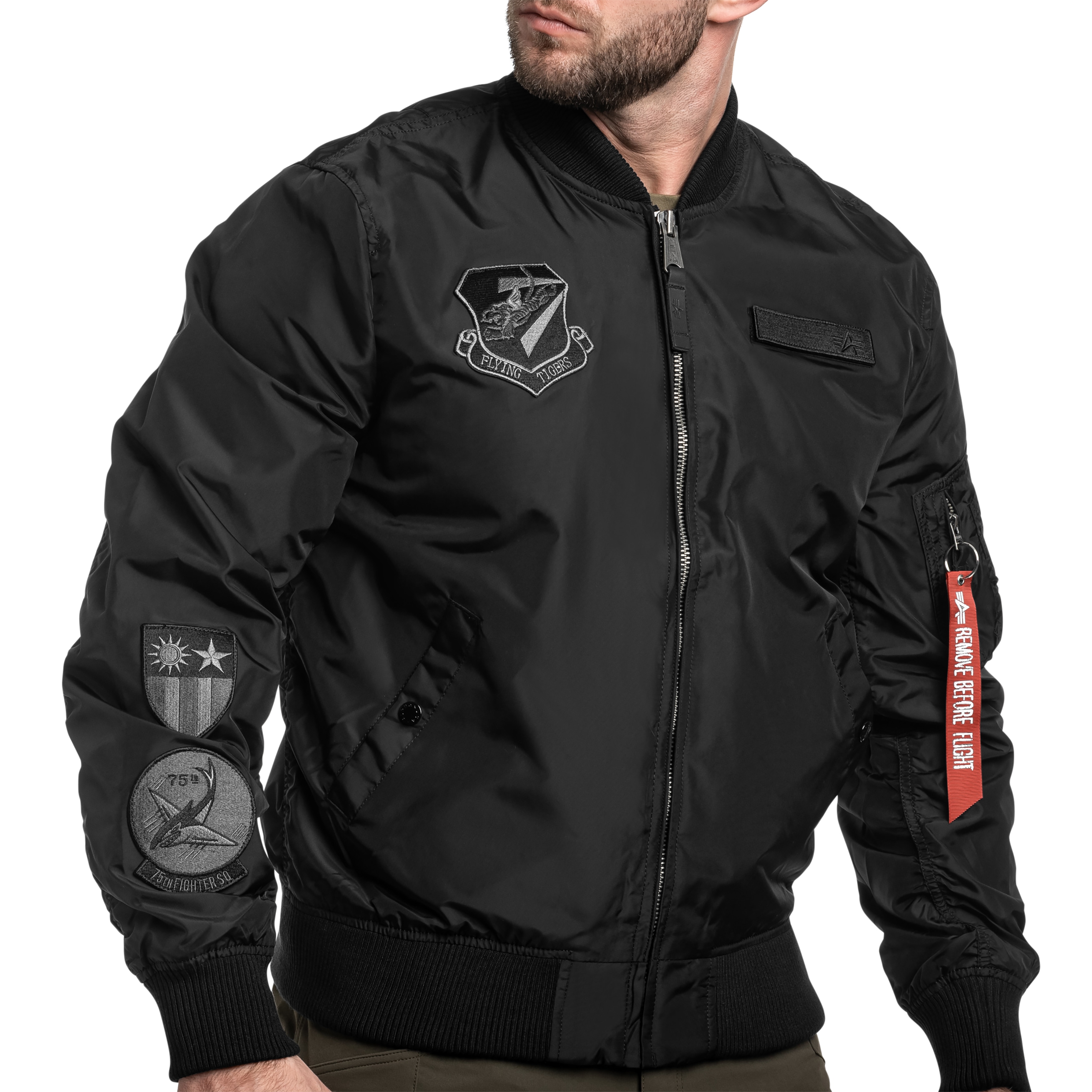 Kurtka Alpha Industries MA-1 TT Flying Tigers - Black