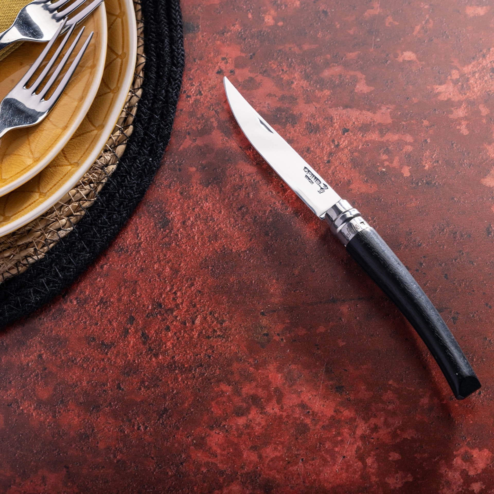 Nóż składany Opinel No.10 Slim Ebony Mirror Blade