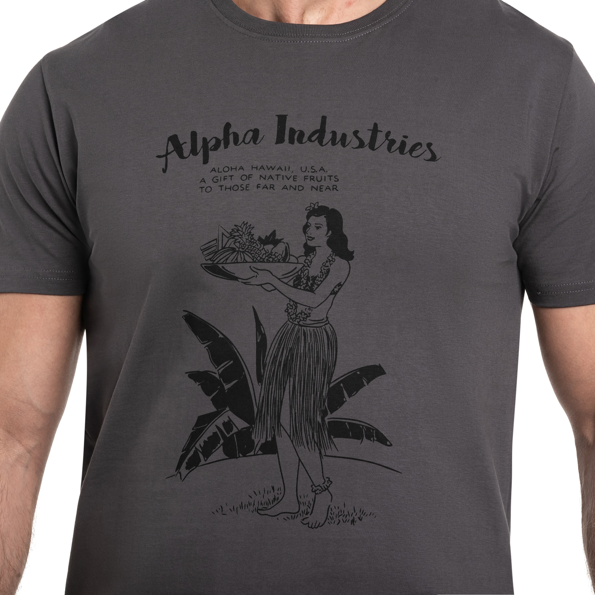 Koszulka T-shirt Alpha Industries Hawaii - Vintage Grey