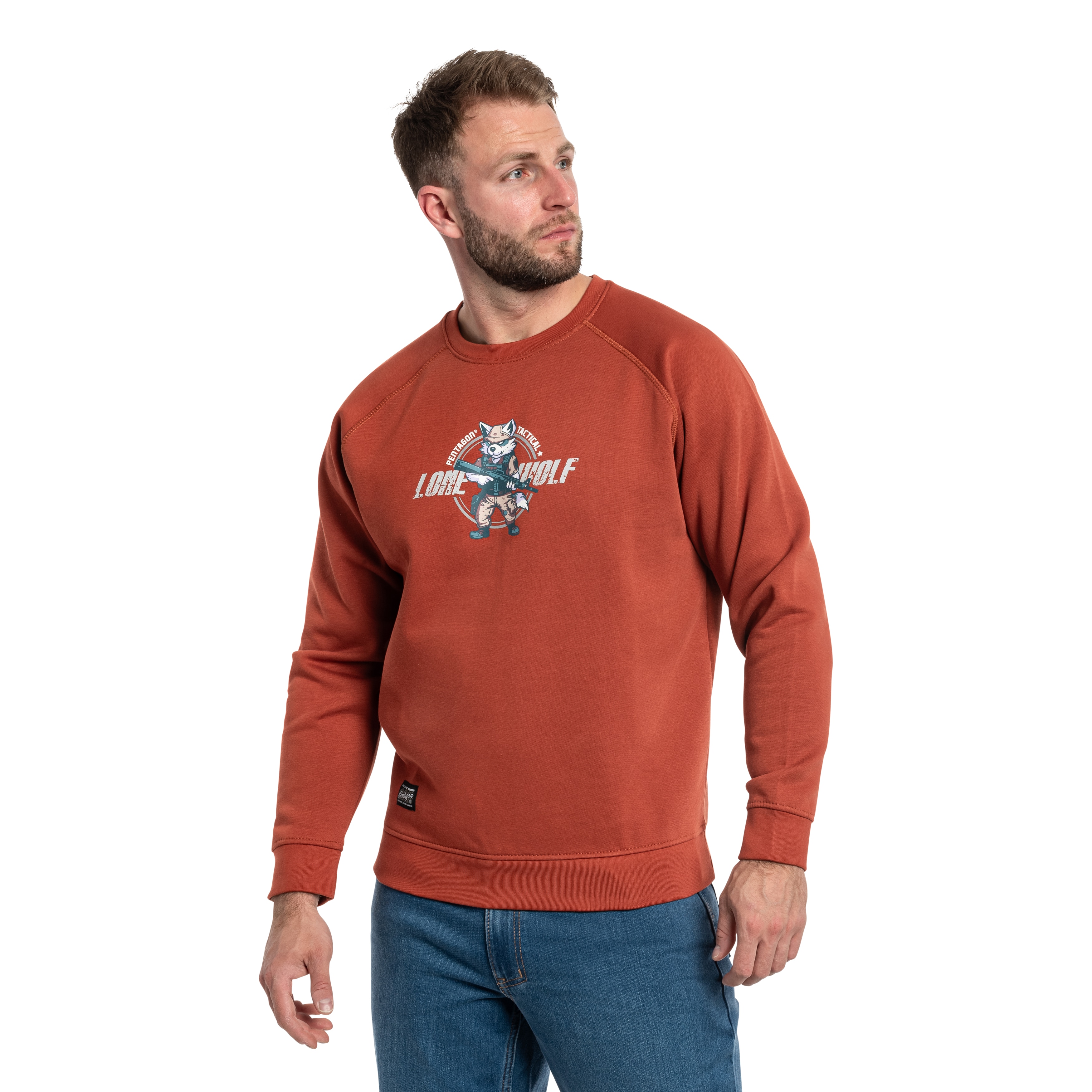 Bluza Pentagon Hawk Lone Wolf - Maroon Red