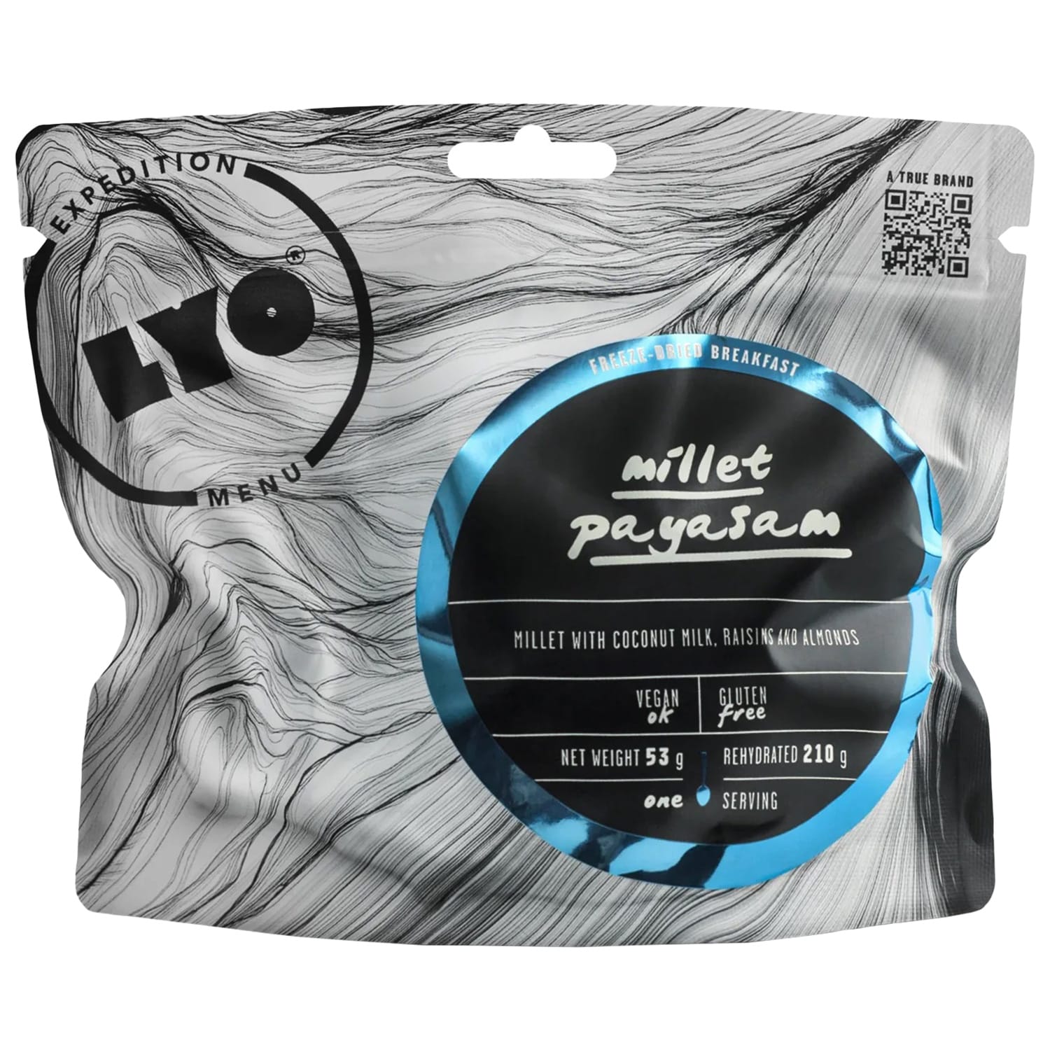 Żywność liofilizowana LYOFOOD Jaglanka na napoju kokosowym z rodzynkami i migdałami