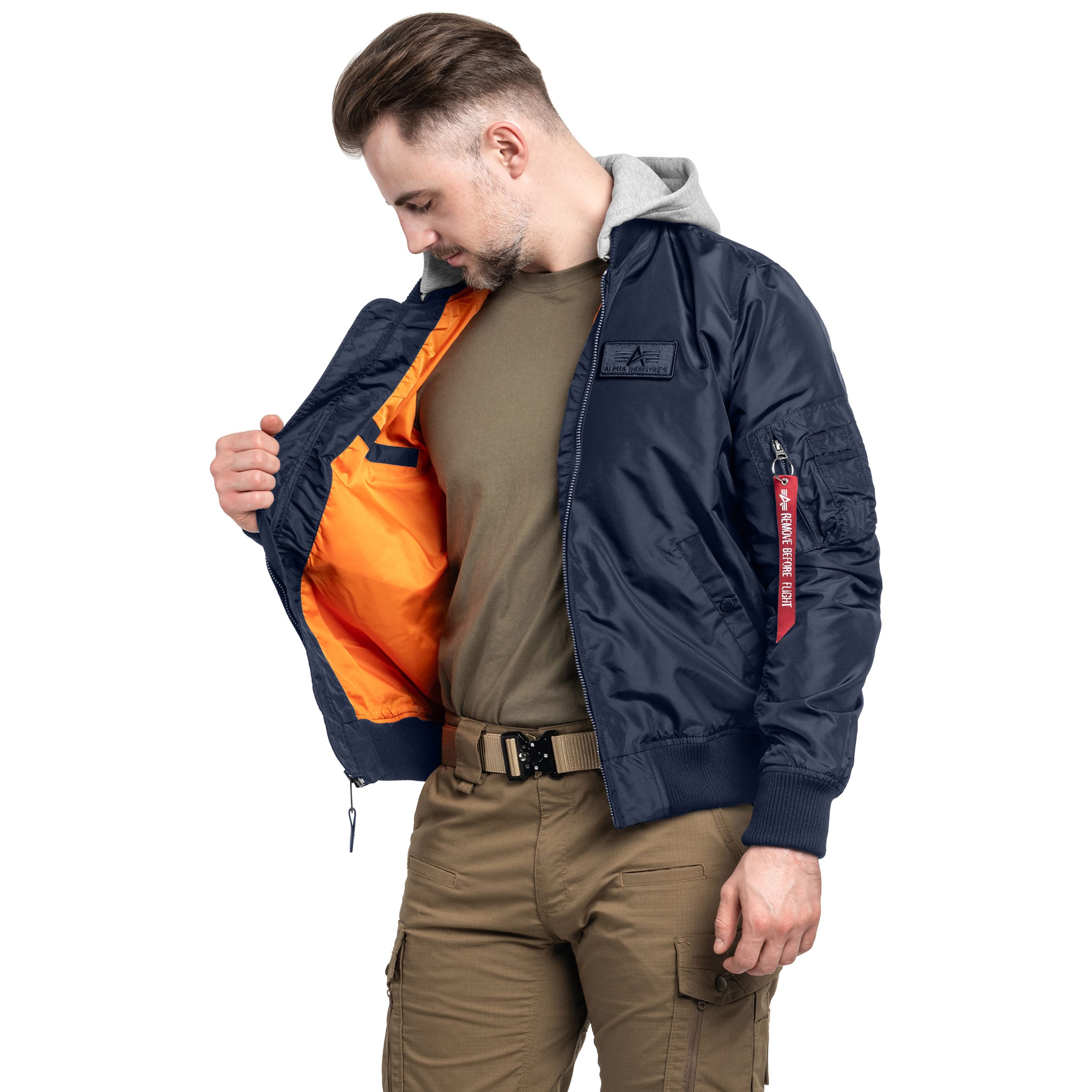 Kurtka Alpha Industries MA-1 TT Hood - Replica Blue