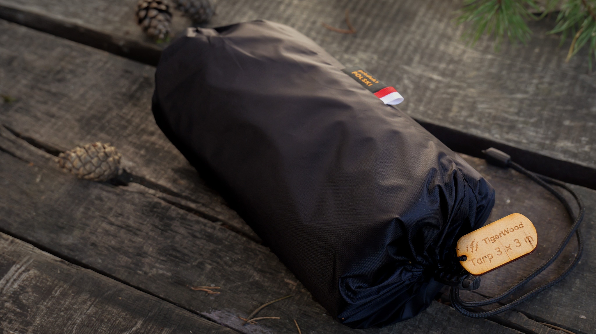 Płachta biwakowa TigerWood Tarp T2 3 x 3 m - Black