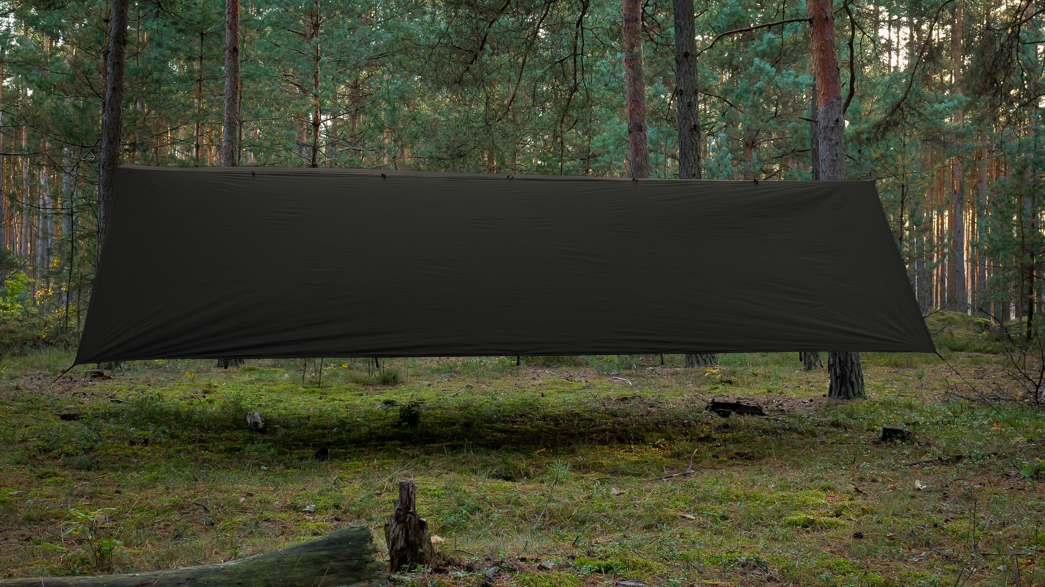 Płachta biwakowa TigerWood Tarp T2 3 x 4 m - Dark Khaki