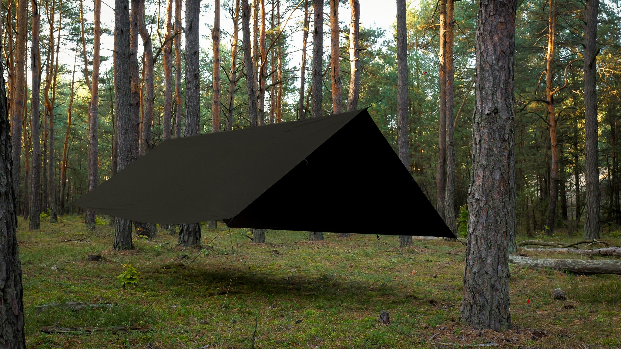 Płachta biwakowa TigerWood Tarp T2 3 x 4 m - Dark Khaki