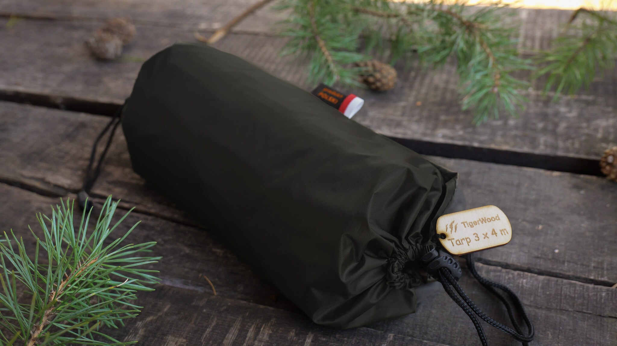 Płachta biwakowa TigerWood Tarp T2 3 x 4 m - Dark Khaki