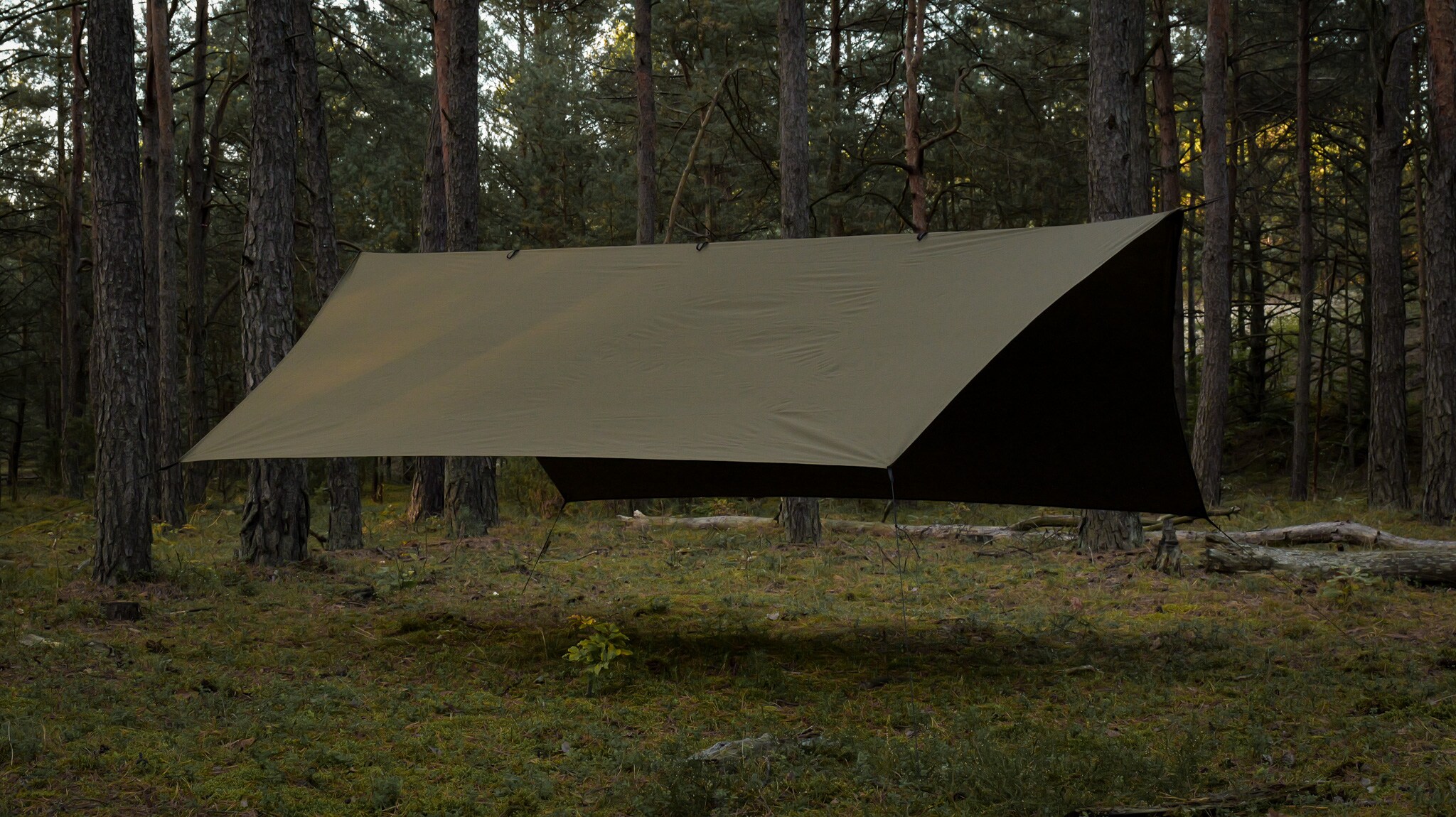 Płachta biwakowa TigerWood Termo Tarp T2 StingRay 3,6 x 2,8 m - Khaki