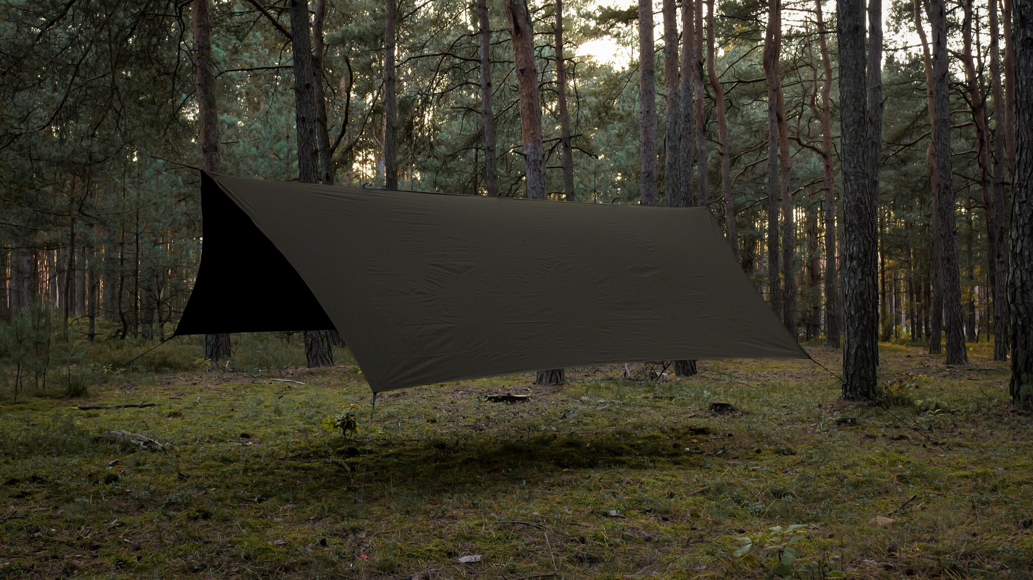 Płachta biwakowa TigerWood Termo Tarp T2 StingRay 3,6 x 2,8 m - Dark Khaki