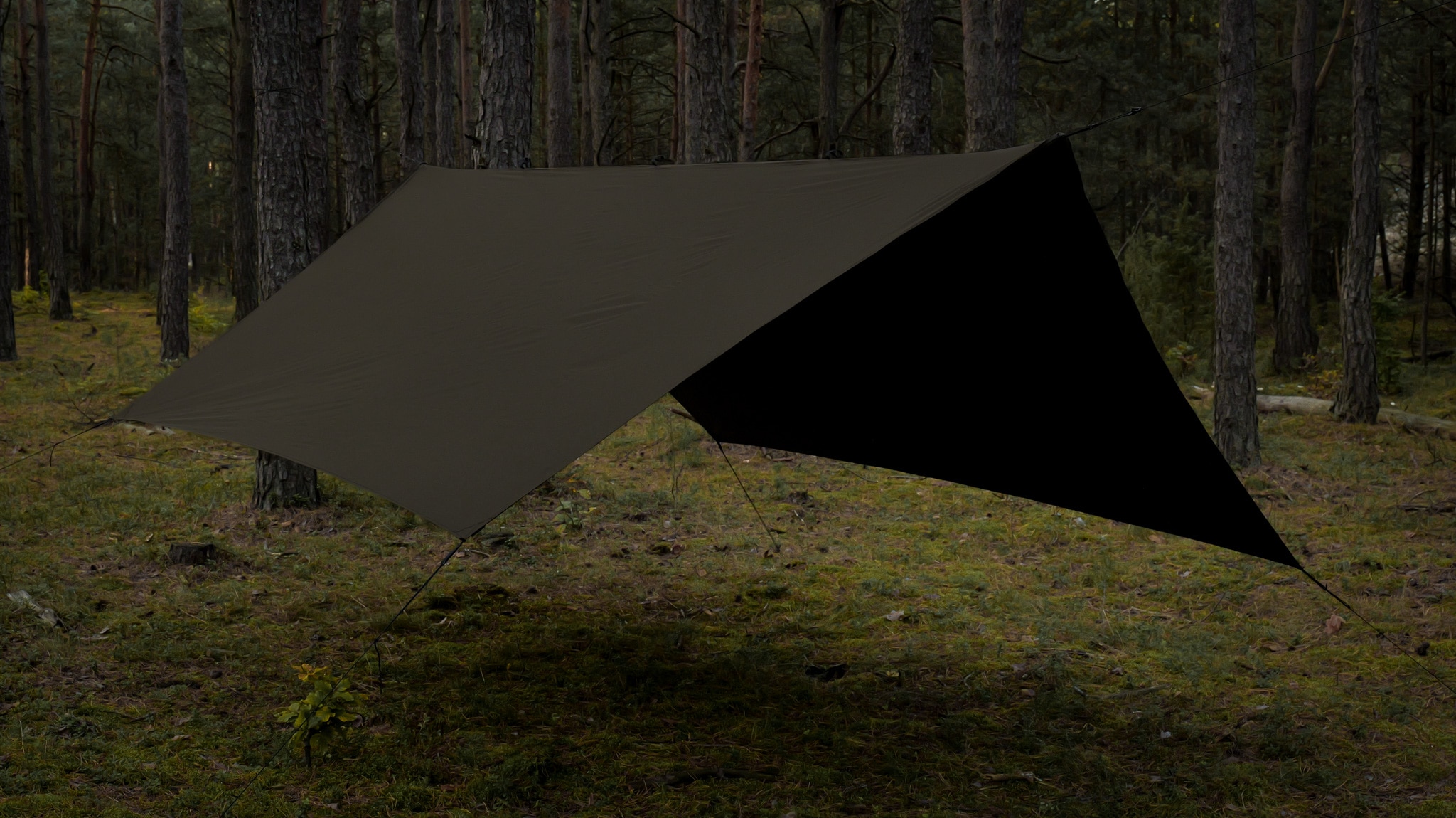 Płachta biwakowa TigerWood Termo Tarp T2 StingRay 3,6 x 2,8 m - Dark Khaki