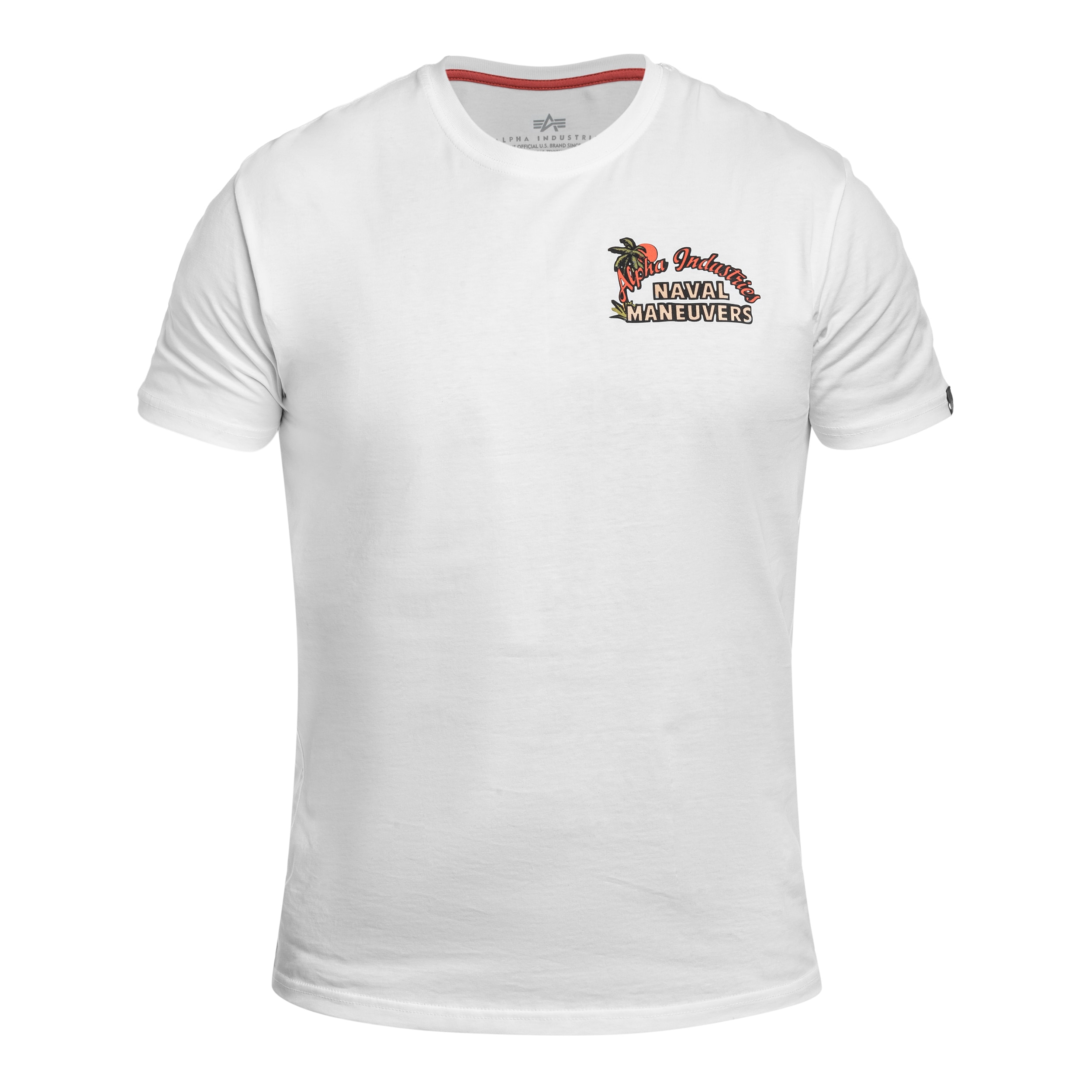 Koszulka T-Shirt Alpha Industries Naval Maneuvers Back Print - White