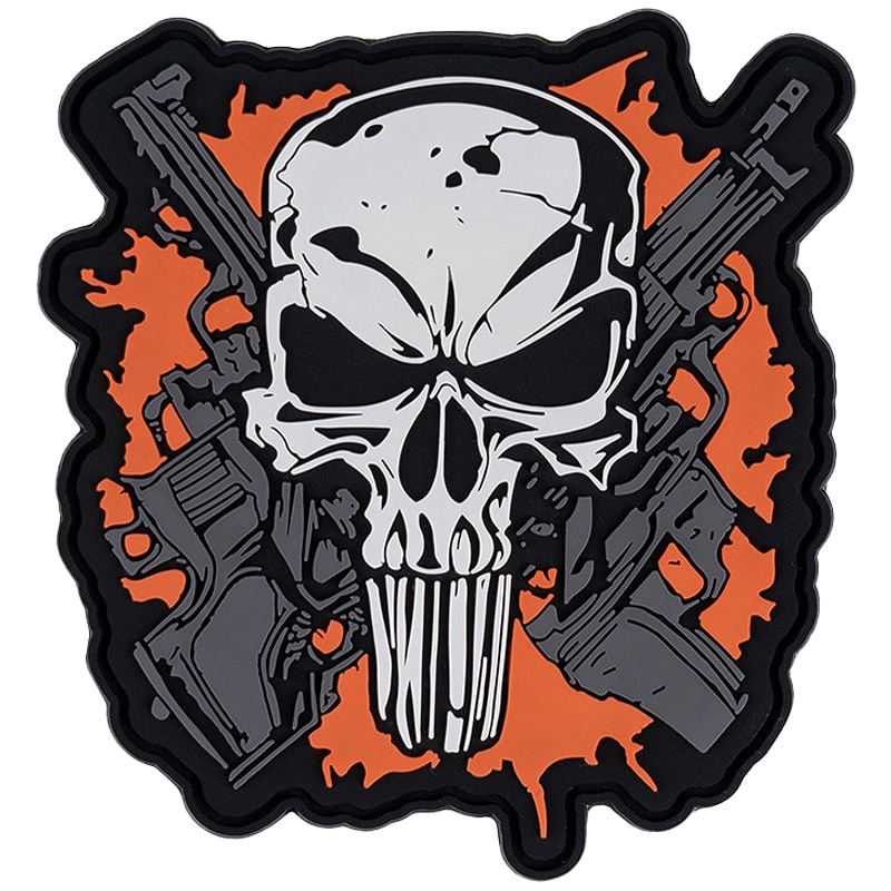 Naszywka 101 Inc. 3D PVC Punish Skull Crossed Guns