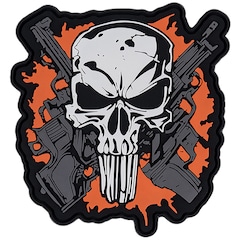 Naszywka 101 Inc. 3D PVC Punish Skull Crossed Guns