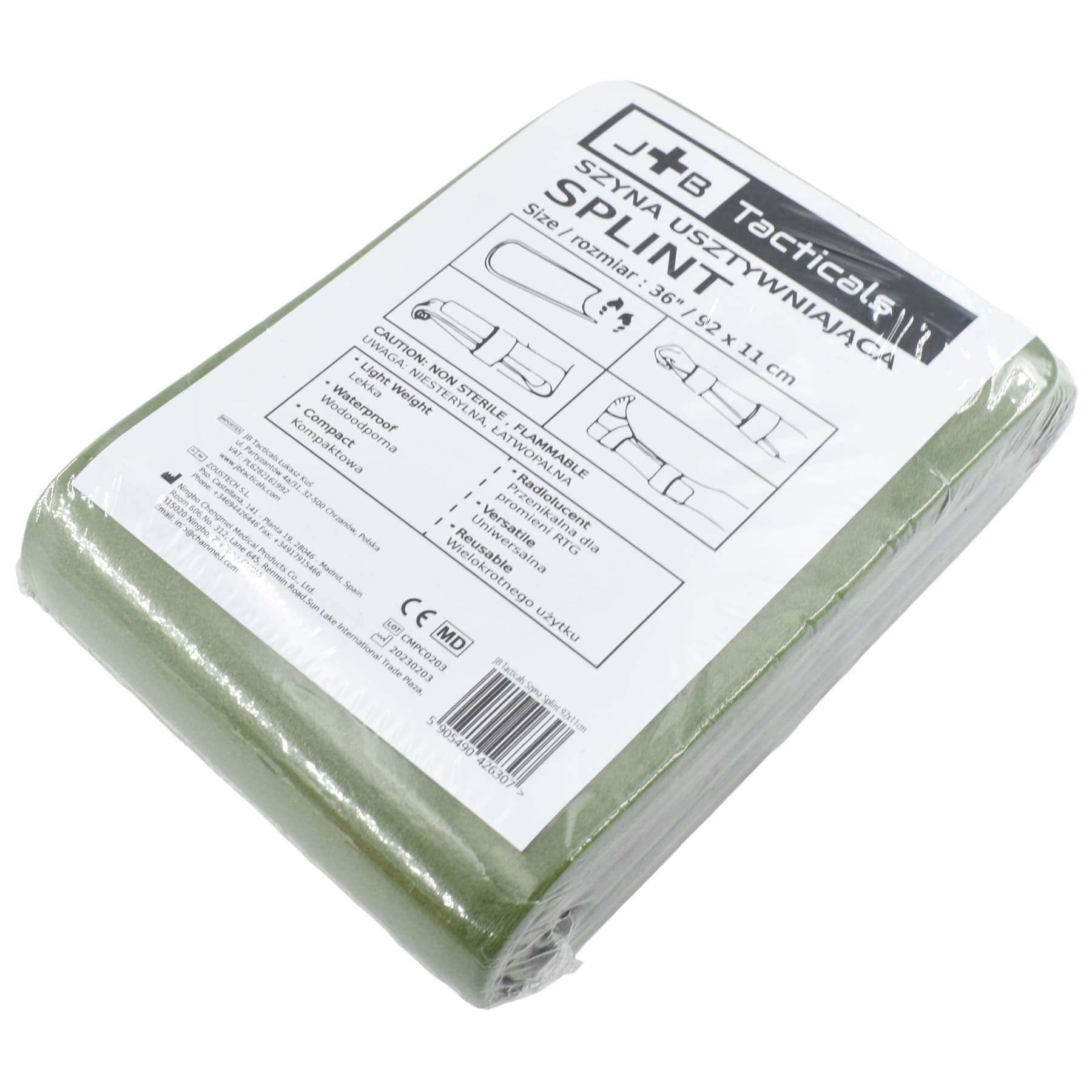 Szyna usztywniająca JB Tacticals Splint 92 x 11 cm