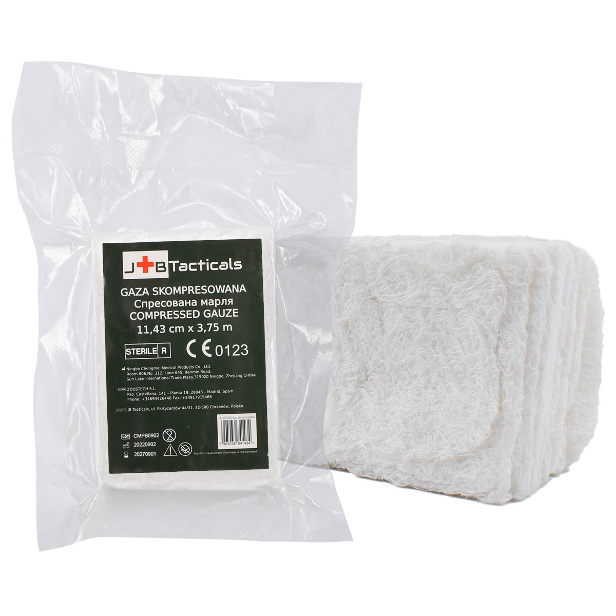 Gaza skompresowana JB Tacticals Z-Fold 11,43 x 375 cm