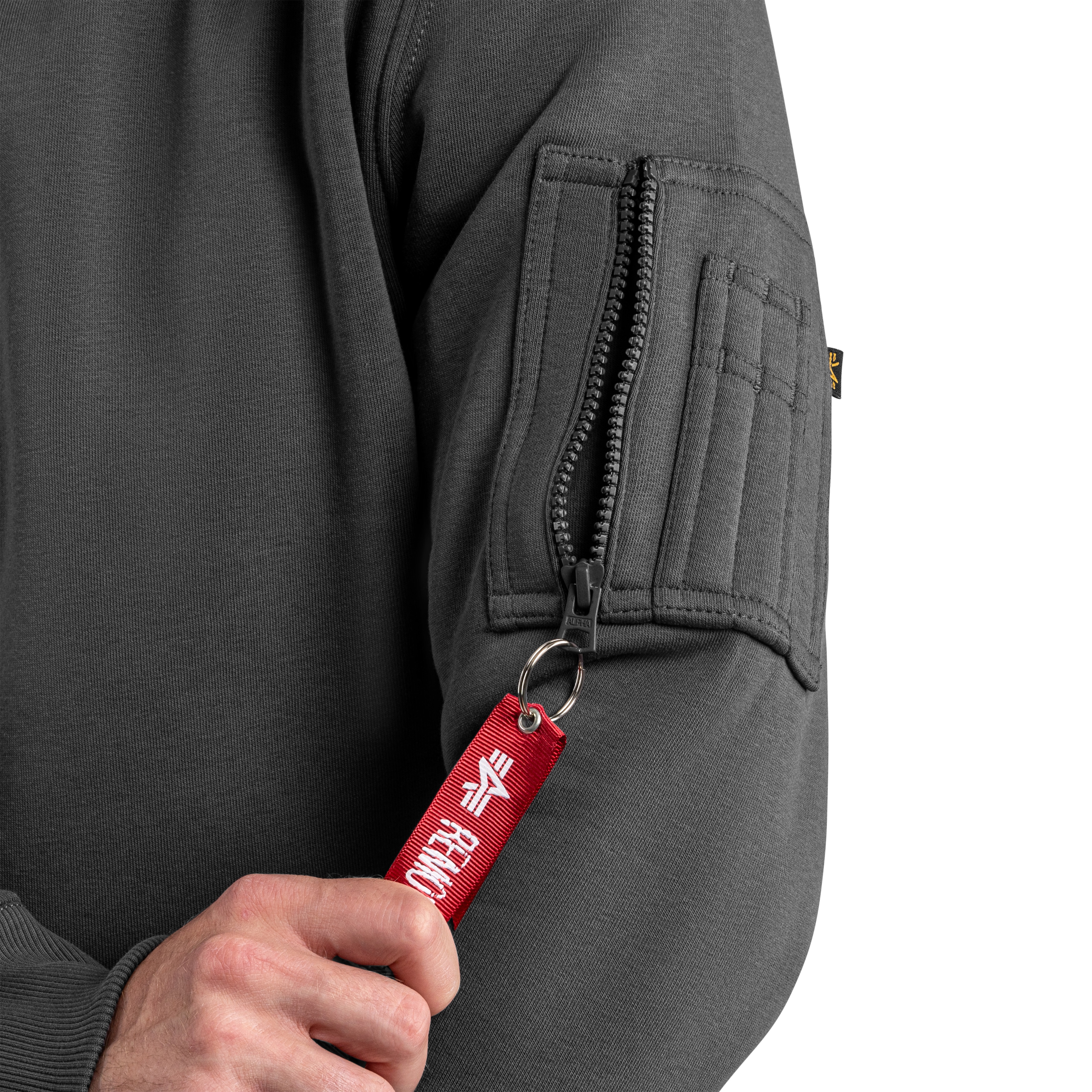 Bluza Alpha Industries Alpha Puff Print Hoodie - Vintage Grey