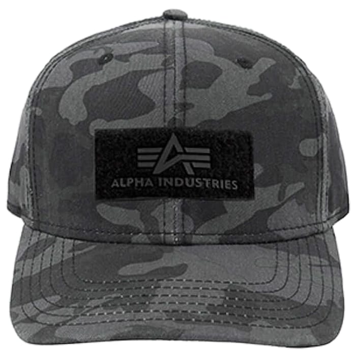 Бейсболка Alpha Industries Velcro Cap - Black Camo