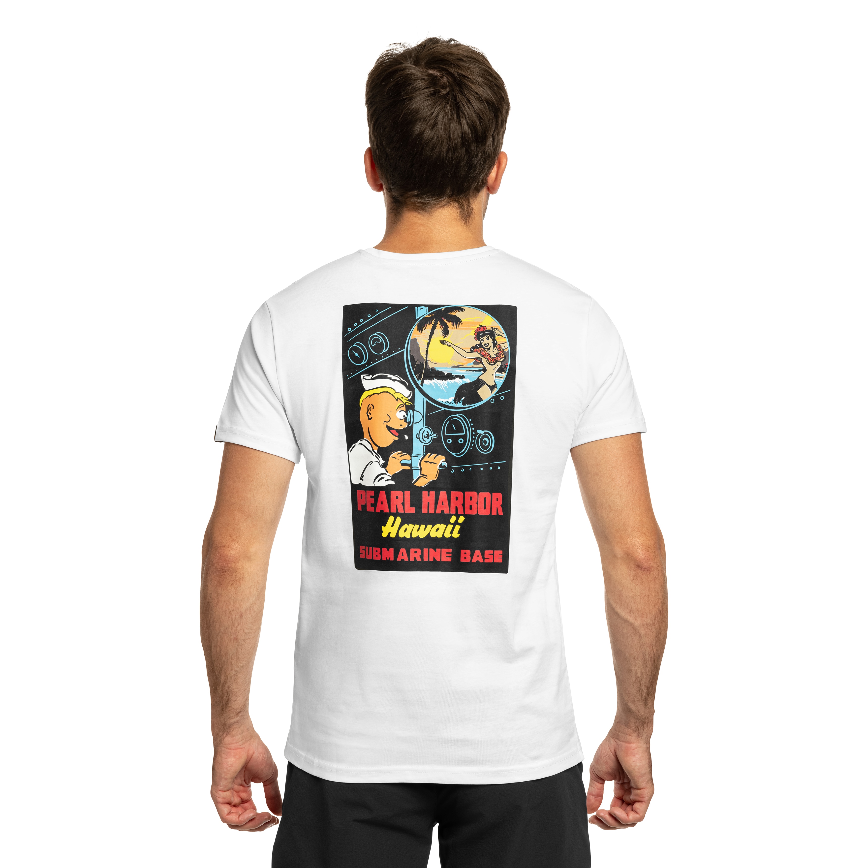 Футболка T-Shirt Alpha Industries Pearl Harbor Back Print - White