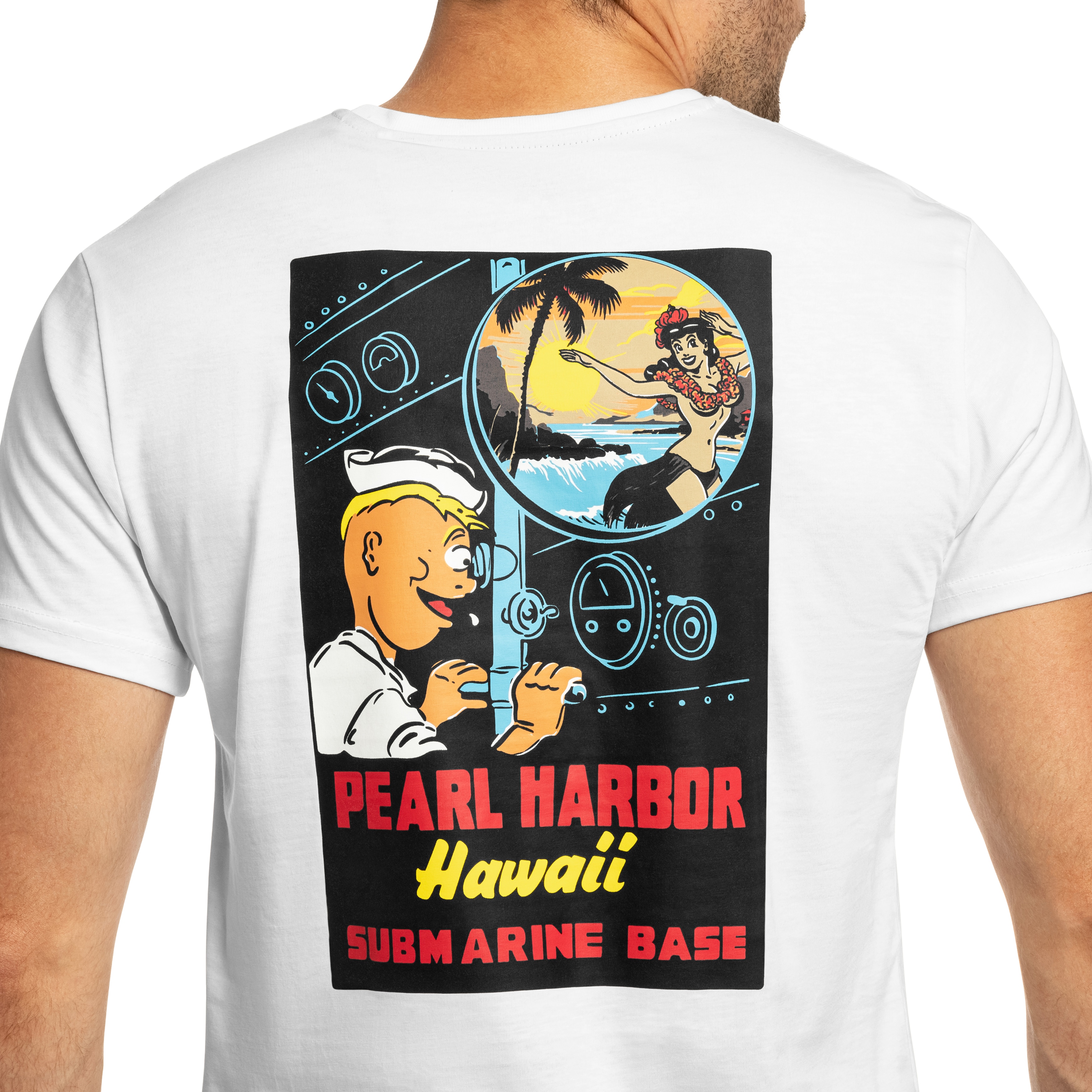 Koszulka T-Shirt Alpha Industries Pearl Harbor Back Print - White