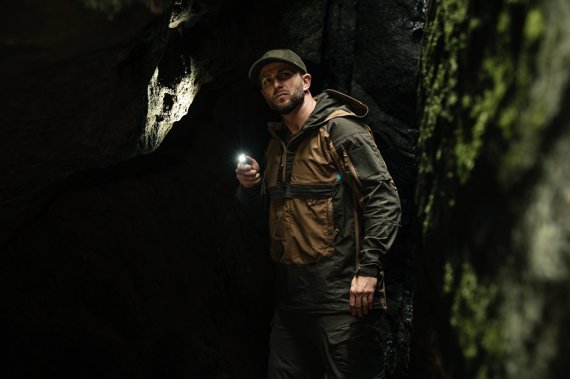 Kurtka Helikon-Tex Anorak Tracer PolyCotton Stretch Rip-Stop - Coyote/Tajga Green