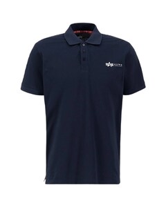 Футболка Поло Alpha Industries Basic Small Logo - Replica Blue Футболка Поло Alpha Industries Basic Small Logo - Replica Blue