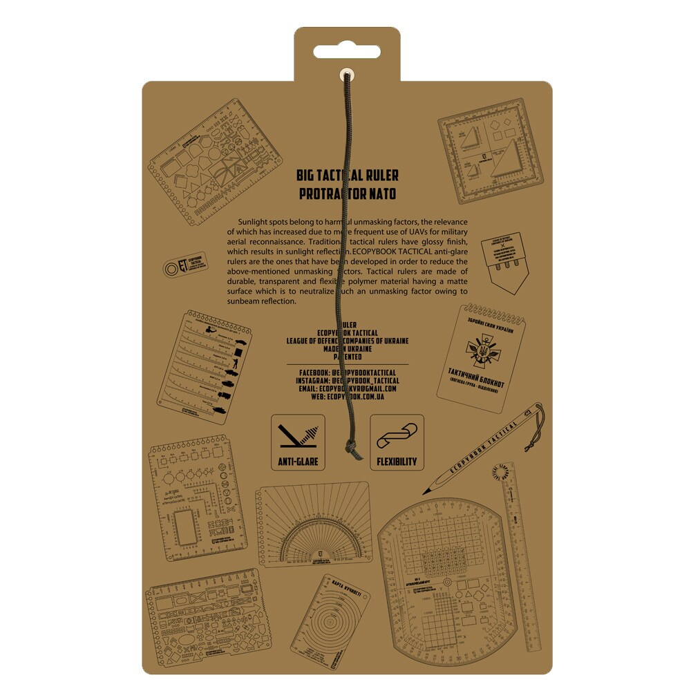 Linijka M-Tac Ecopybook Tactical Big Protractor